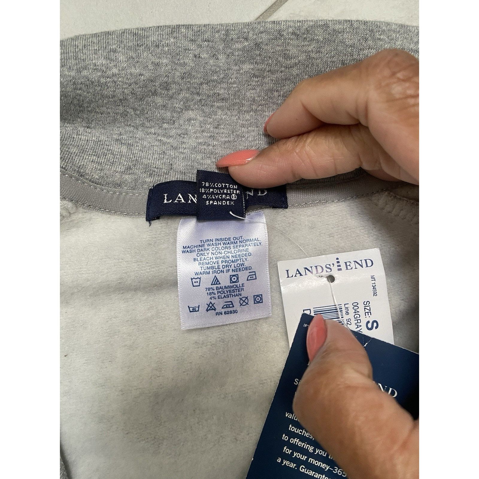 Lands' End Lands End woman small NWT Grey Jacket w/ pockets Size S / US 4 / IT 40 - 2 Thumbnail