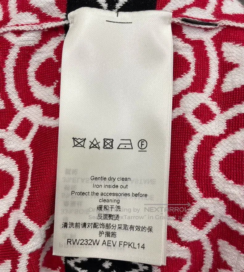 Louis Vuitton Louis Vuitton Knitwear with full-print aged logo in red sw Size M / US 6-8 / IT 42-44 - 4 Thumbnail