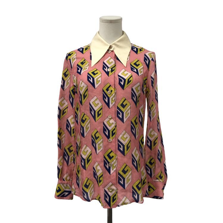 Gucci Gucci Geometric Print Blouse Size 38 Size XS / US 0-2 / IT 36-38 - 1 Thumbnail