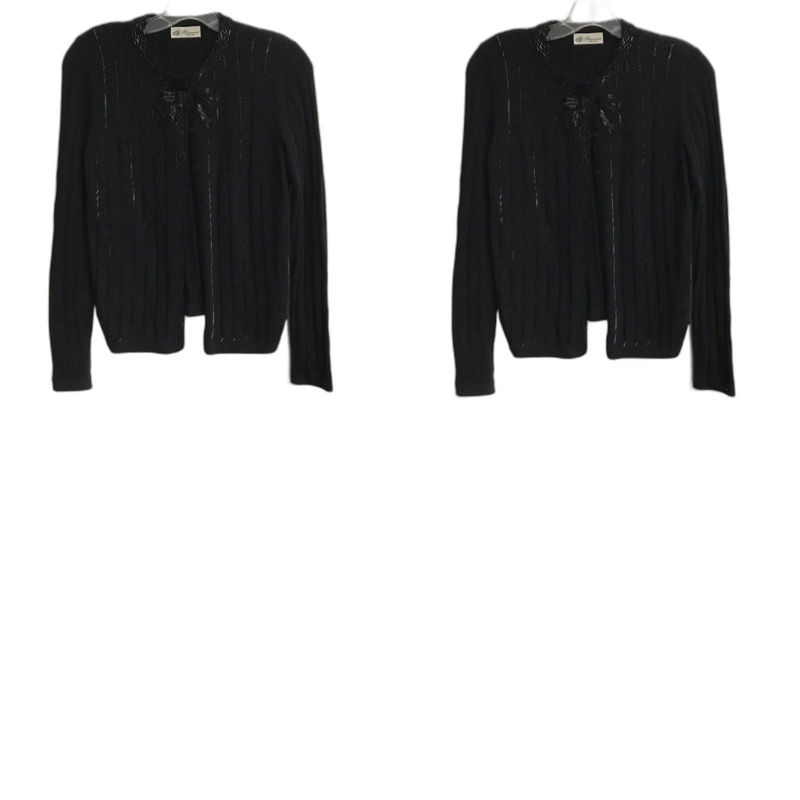 Blumarine Blumarine Cardigan Women Rib Knit Beaded Black Sweater Cashmere Blend M Italy Black Cardigan Women Rib Knit Beaded Sweater Cashmere Nylon Blend Size M / US 6-8 / IT 42-44 - 8 Thumbnail