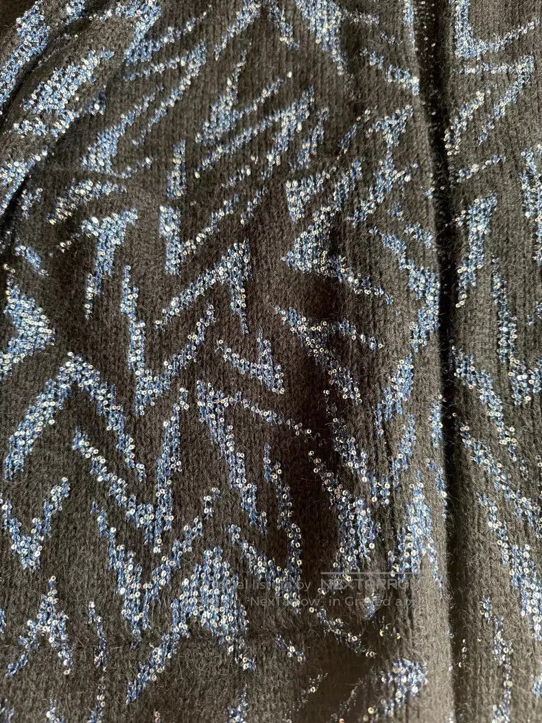 Saint Laurent Paris Saint Laurent Paris Blue Scale Knit Open Cardigan Size US S / EU 44-46 / 1 - 3 Thumbnail