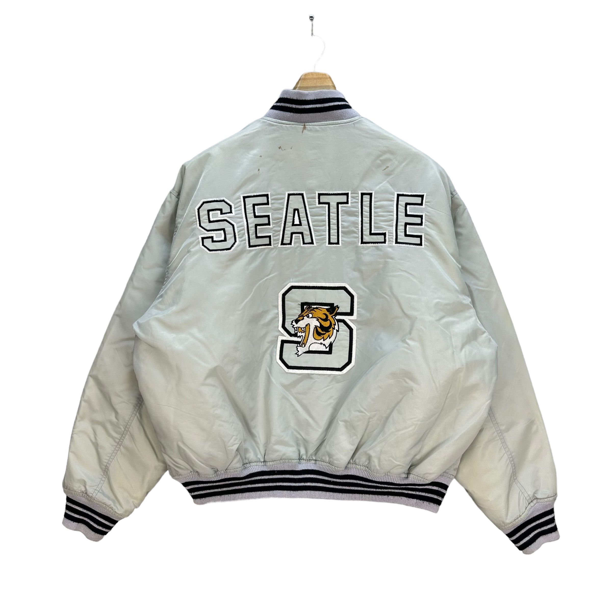 Vintage TRASHED🔥 SEATLE BIG LOGO COACH JACKET #8029-197 Size US L / EU 52-54 / 3 - 1 Thumbnail