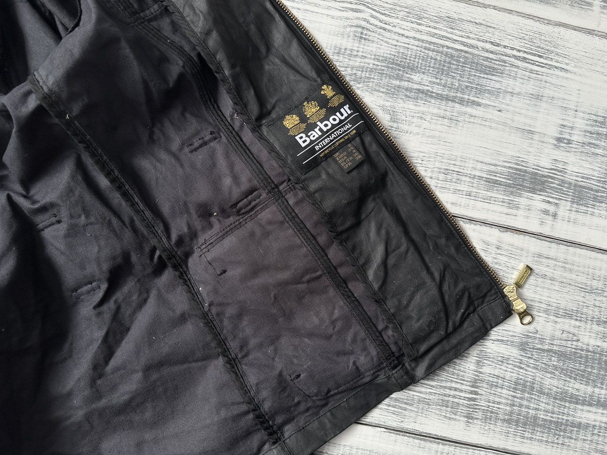 Barbour BARBOUR INTERNATIONAL Bearings Linen Cotton Biker Jacket Size S / US 4 / IT 40 - 12 Thumbnail