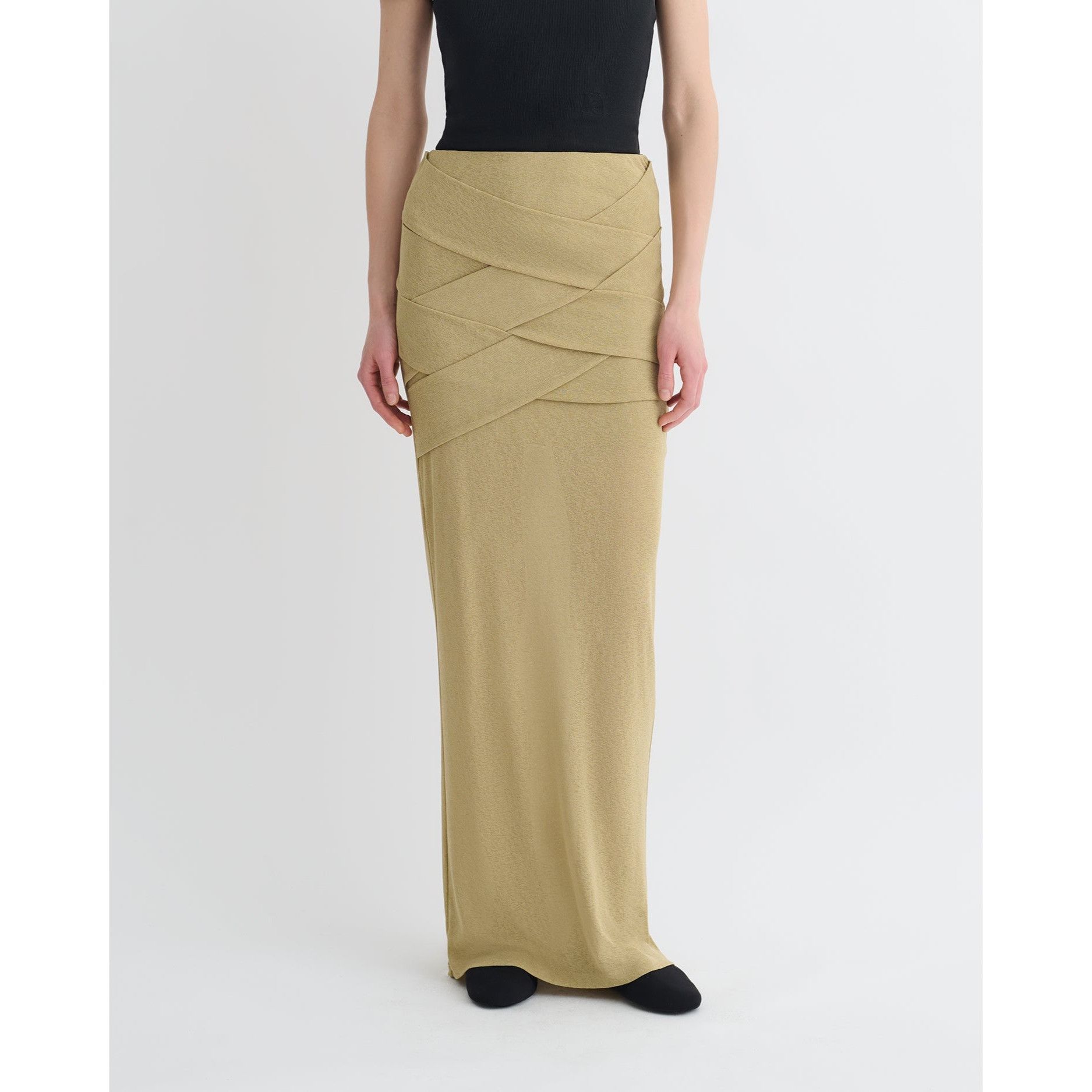 Nanushka Nanushka Draped Mesh Jersey Maxi Skirt Size 26" / US 2 / IT 38 - 12 Thumbnail