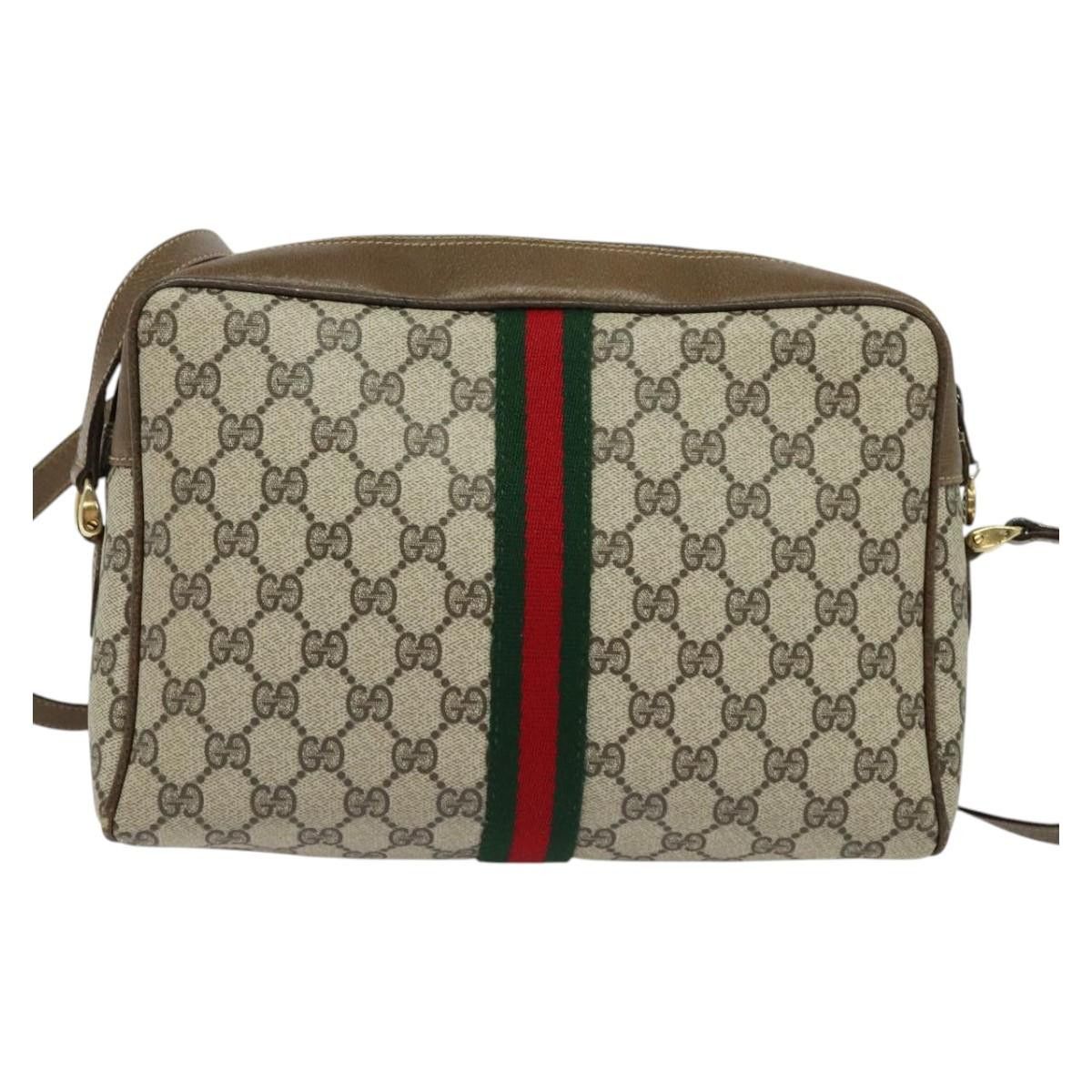 Gucci GUCCI GG Supreme Web Sherry Line Shoulder Bag Pvc Beige Size ONE SIZE - 3 Thumbnail