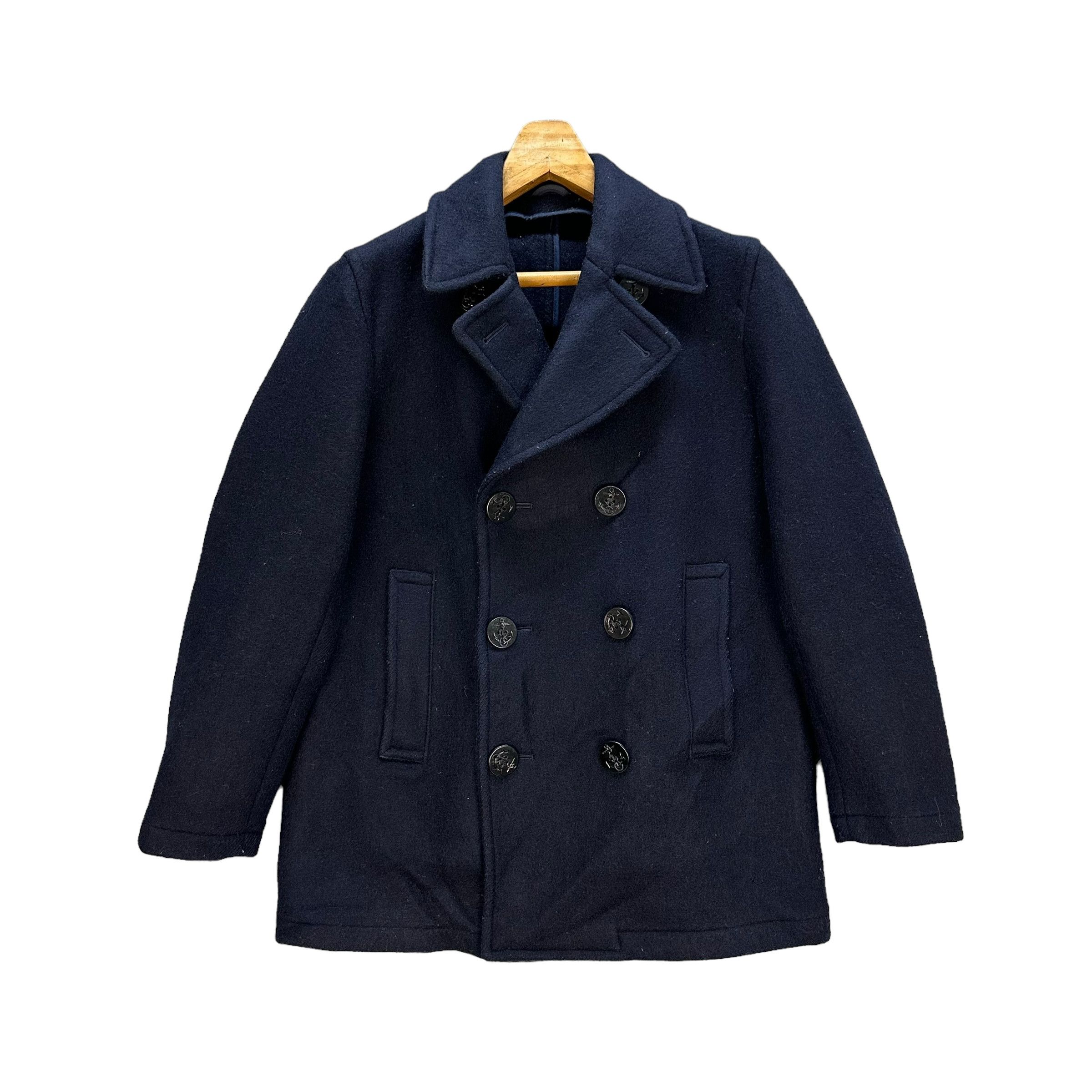 Hudson HUDSON'S MEN'S Double Breasted Wool Coat #A25-0559 Size US S / EU 44-46 / 1 - 1 Thumbnail