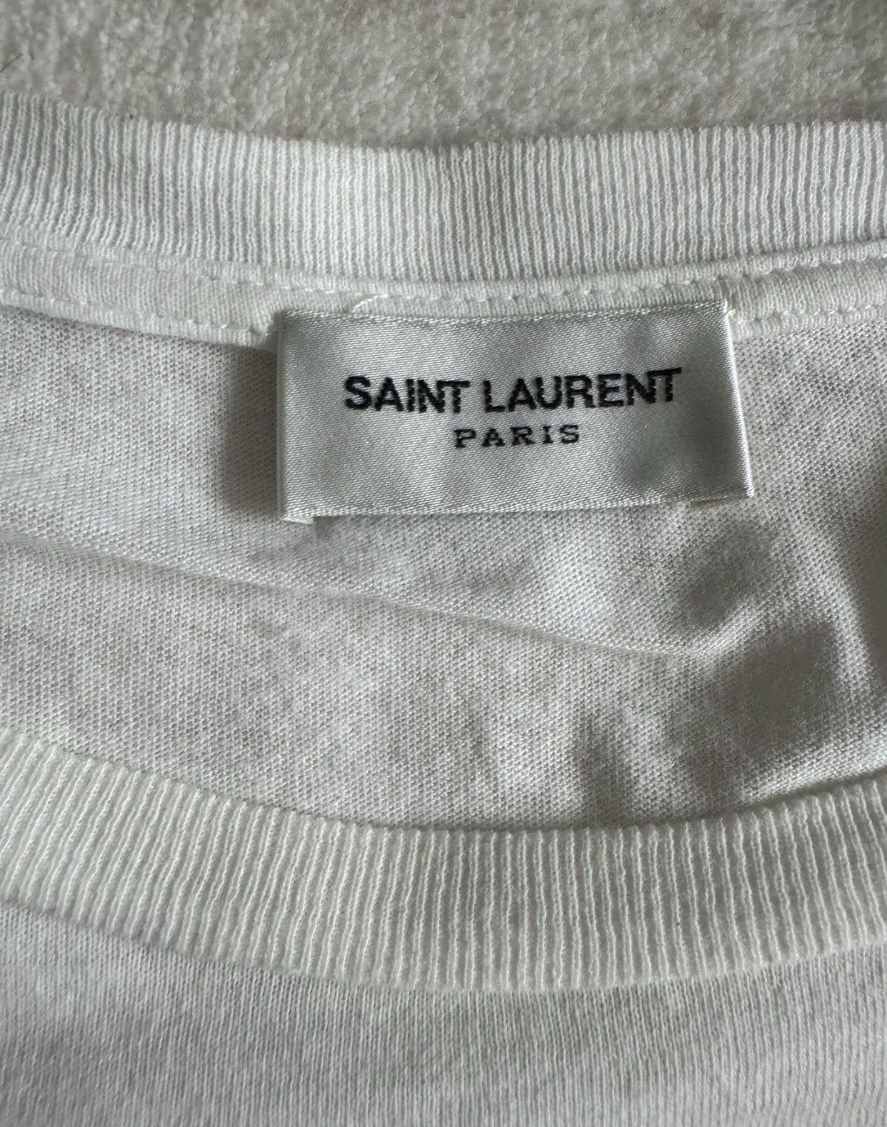 Saint Laurent Paris × Yves Saint Laurent Saint Laurent White Limited Edition Letter T-shirt2412- Size US S / EU 44-46 / 1 - 4 Thumbnail