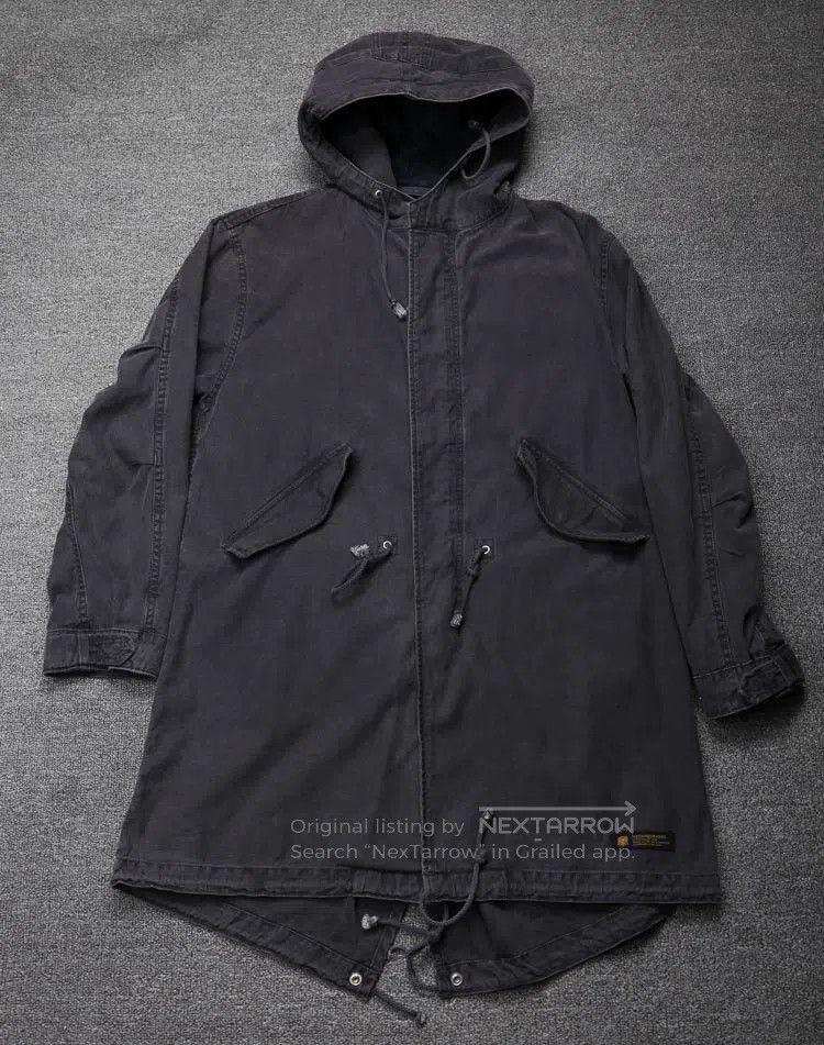 Neighborhood Military Fish Tail Washed Wax Dyed Windbreake