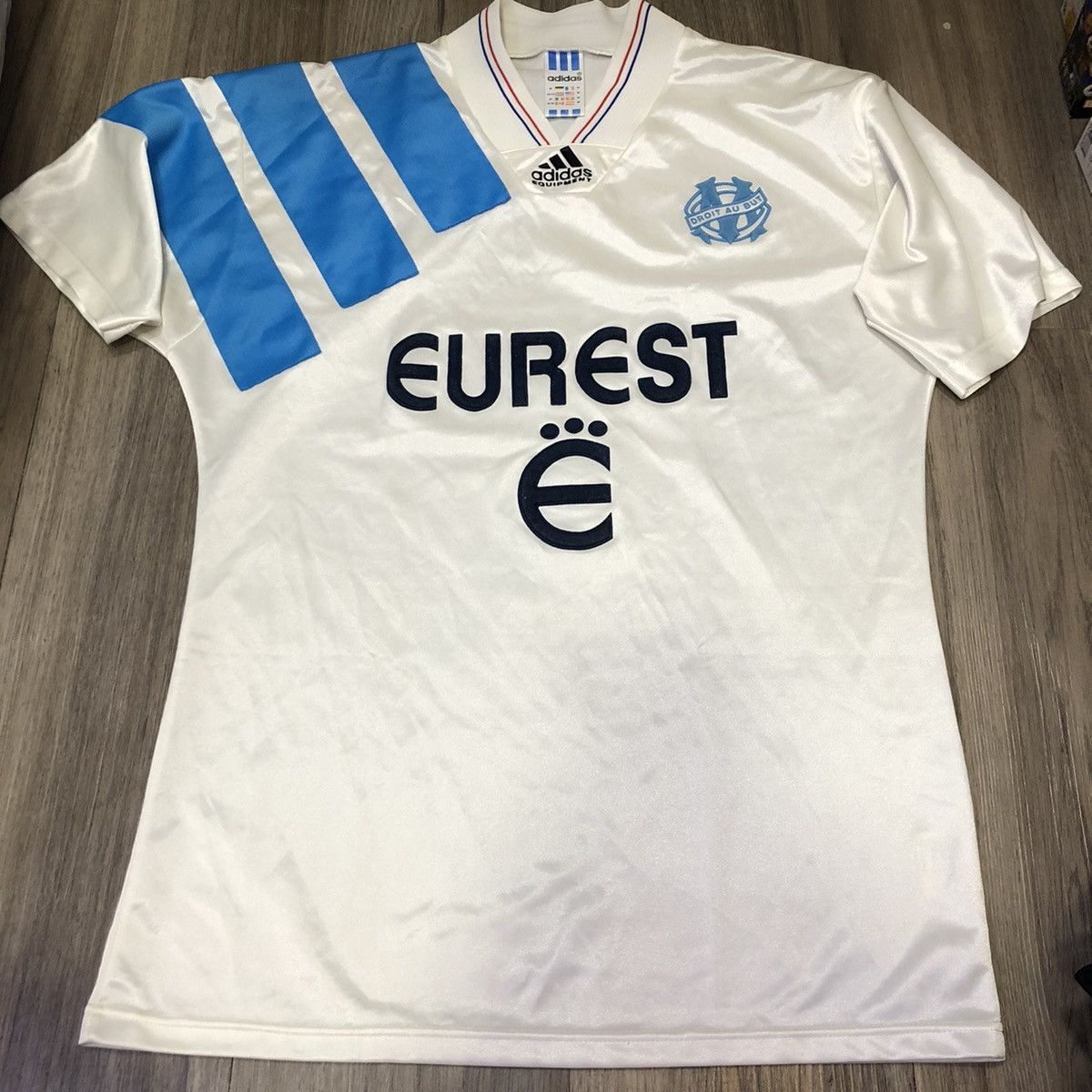Adidas Marseille 93/94 home shirt (blokecore) Size US M / EU 48-50 / 2 - 1 Thumbnail