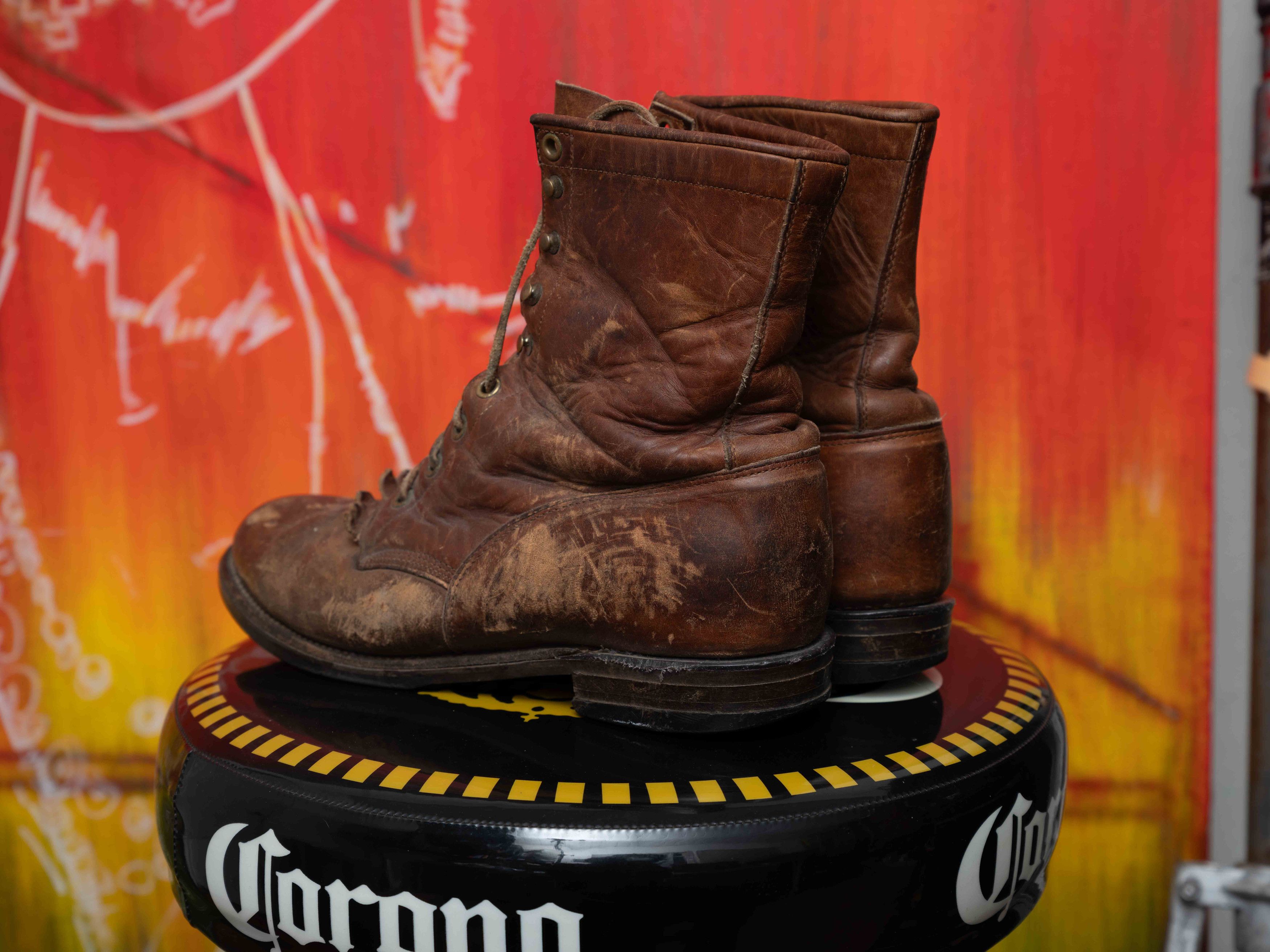 Justin ustin Leather Lace Up Roper Cowboy Boots Size US 8.5 / EU 41-42 - 5 Thumbnail