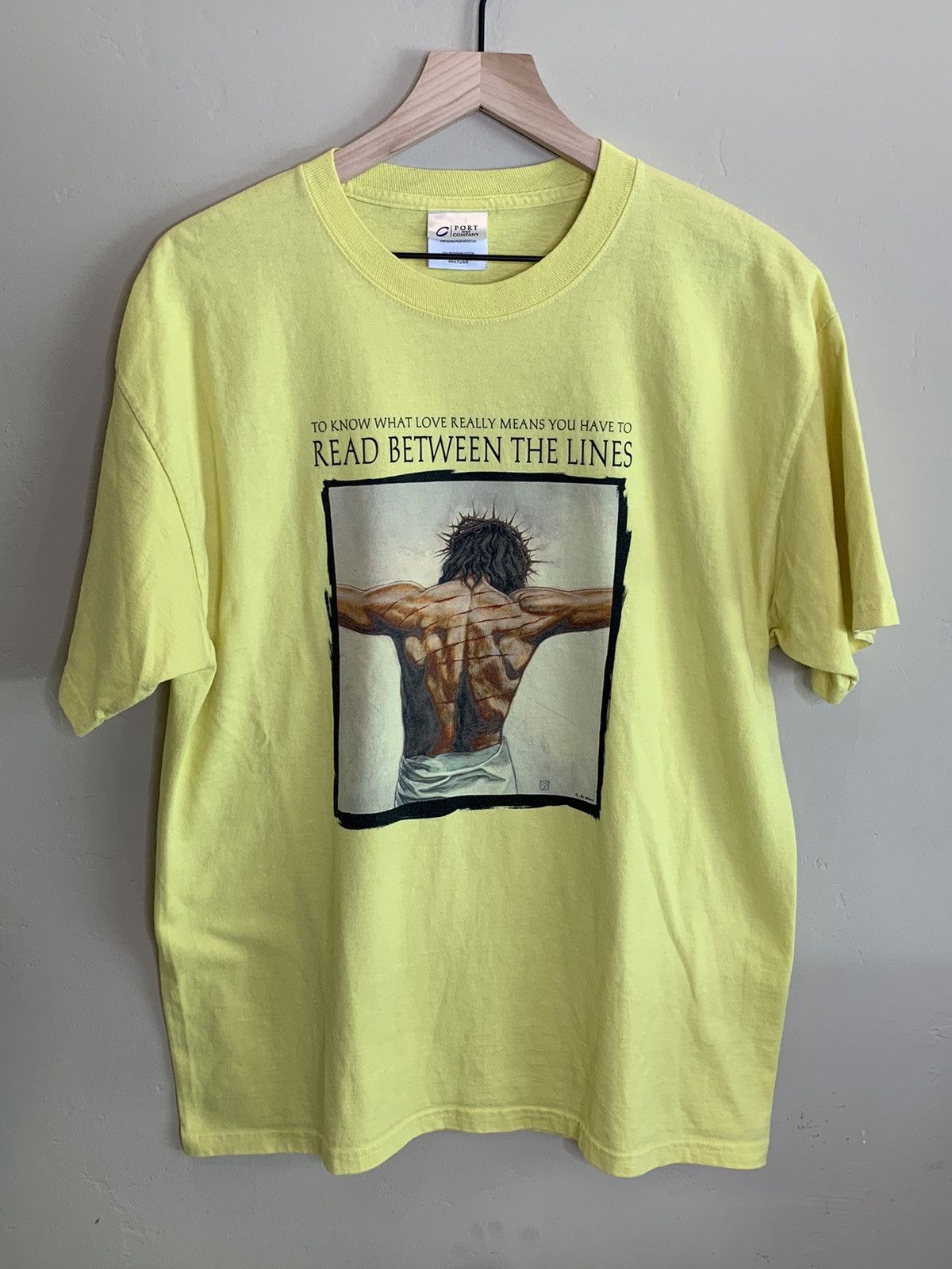 Vintage *RARE* Vintage Jesus Christ Read Between The Lines T-Shirt L Size US L / EU 52-54 / 3 - 1 Thumbnail