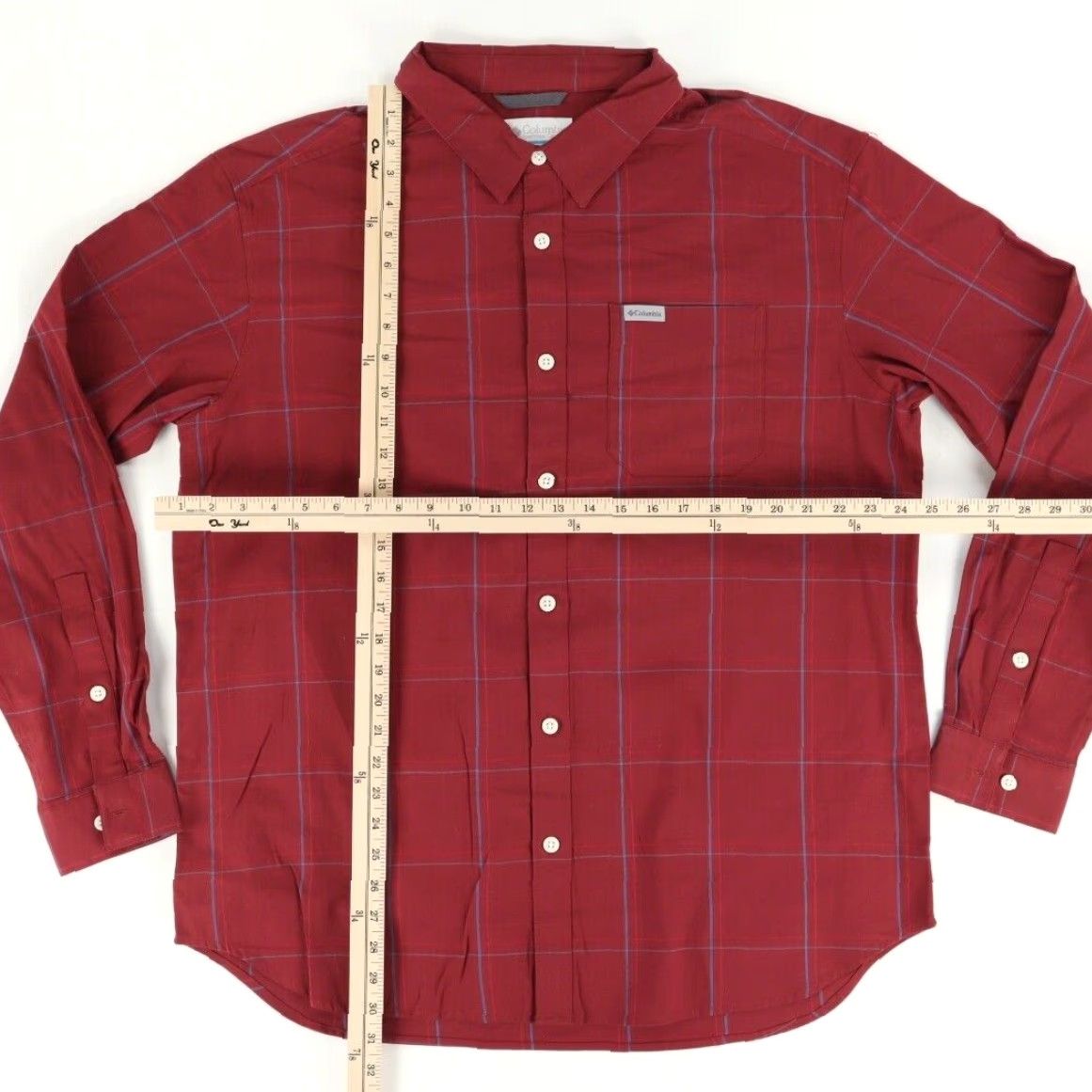 Vintage Columbia Oxford Long Sleeve Button Down Shirt Red Men's XL - Oxford Long Sleeve Button Down Stretch Cotton Solid Shirt Mens XL Columbia Size US XL / EU 56 / 4 - 3 Thumbnail