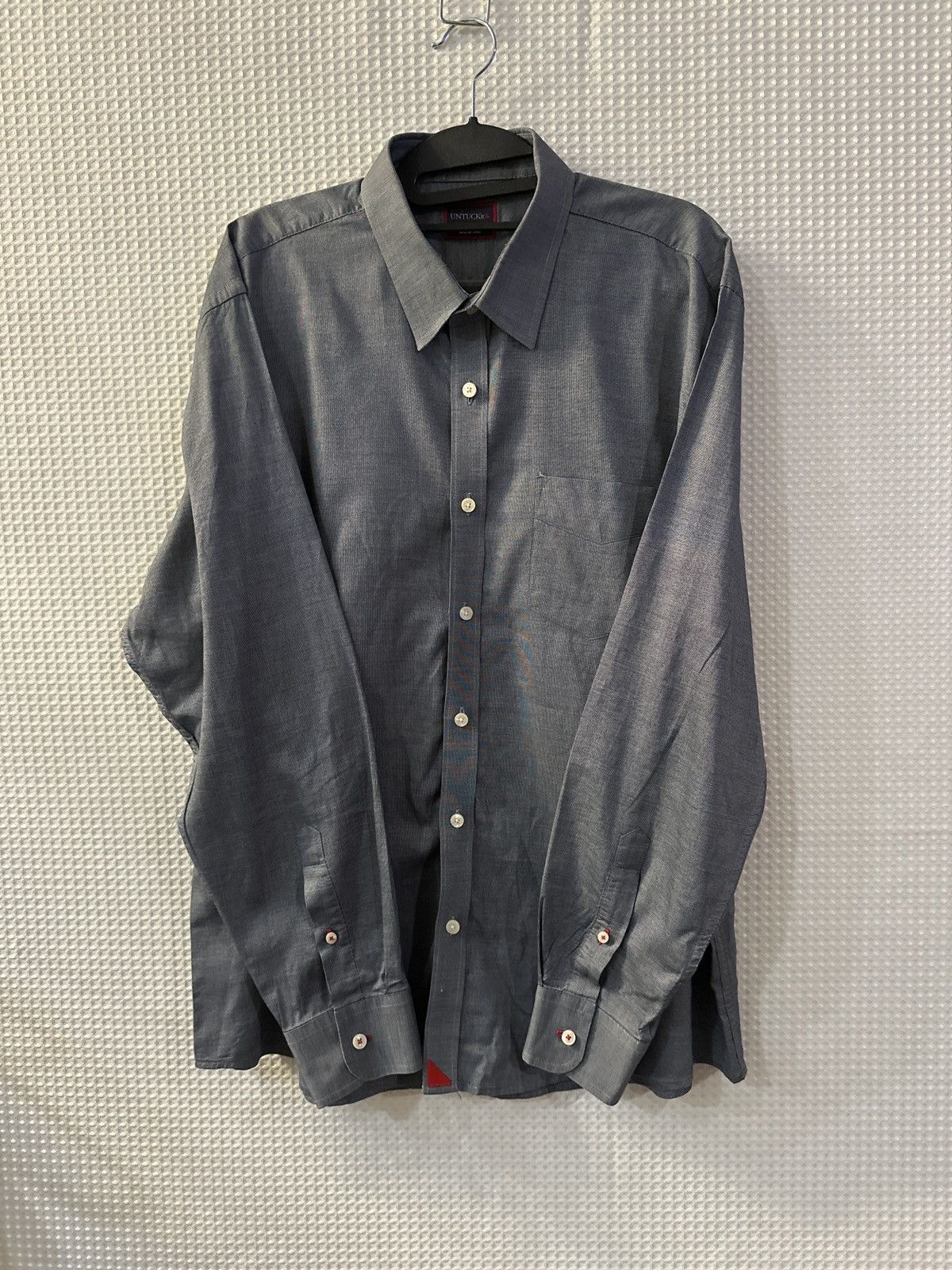 UNTUCKit UNTUCKit Gray Long Sleeve Shirt Size US XL / EU 56 / 4 - 1 Thumbnail