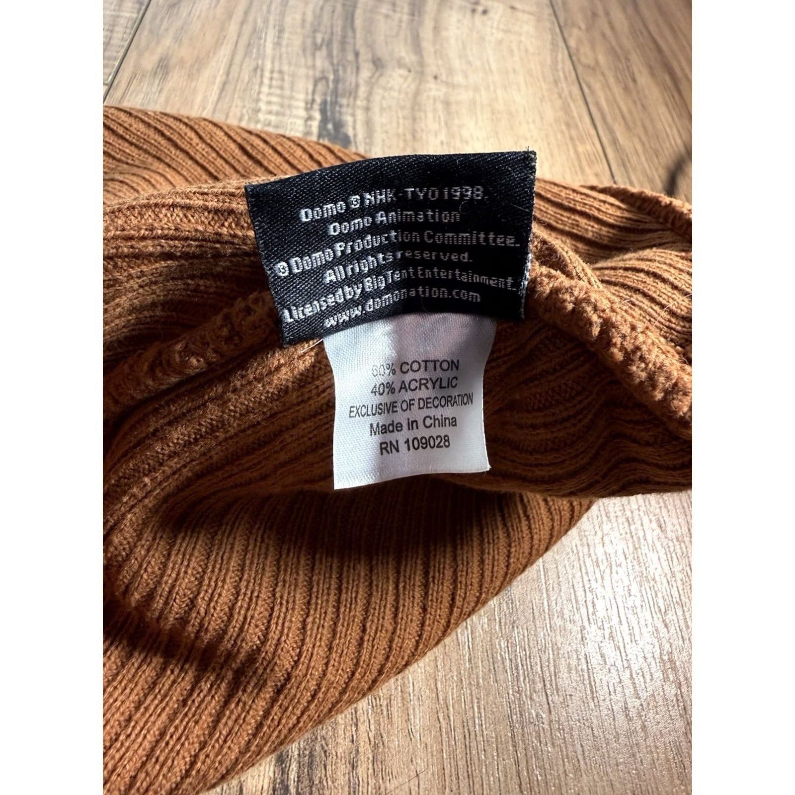 Vintage VINTAGE Domo Beanie Hat Mens One Size Brown NHK Face Trapper Emo Y2K 2000s Scene Breathable Ear Flap Knit Winter Style Size ONE SIZE - 4 Thumbnail