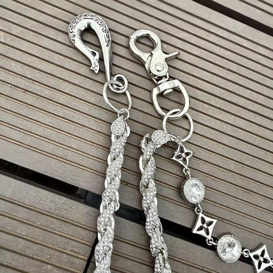 Jewelry Diamond Inlaid Pant Chain Size ONE SIZE - 3 Thumbnail