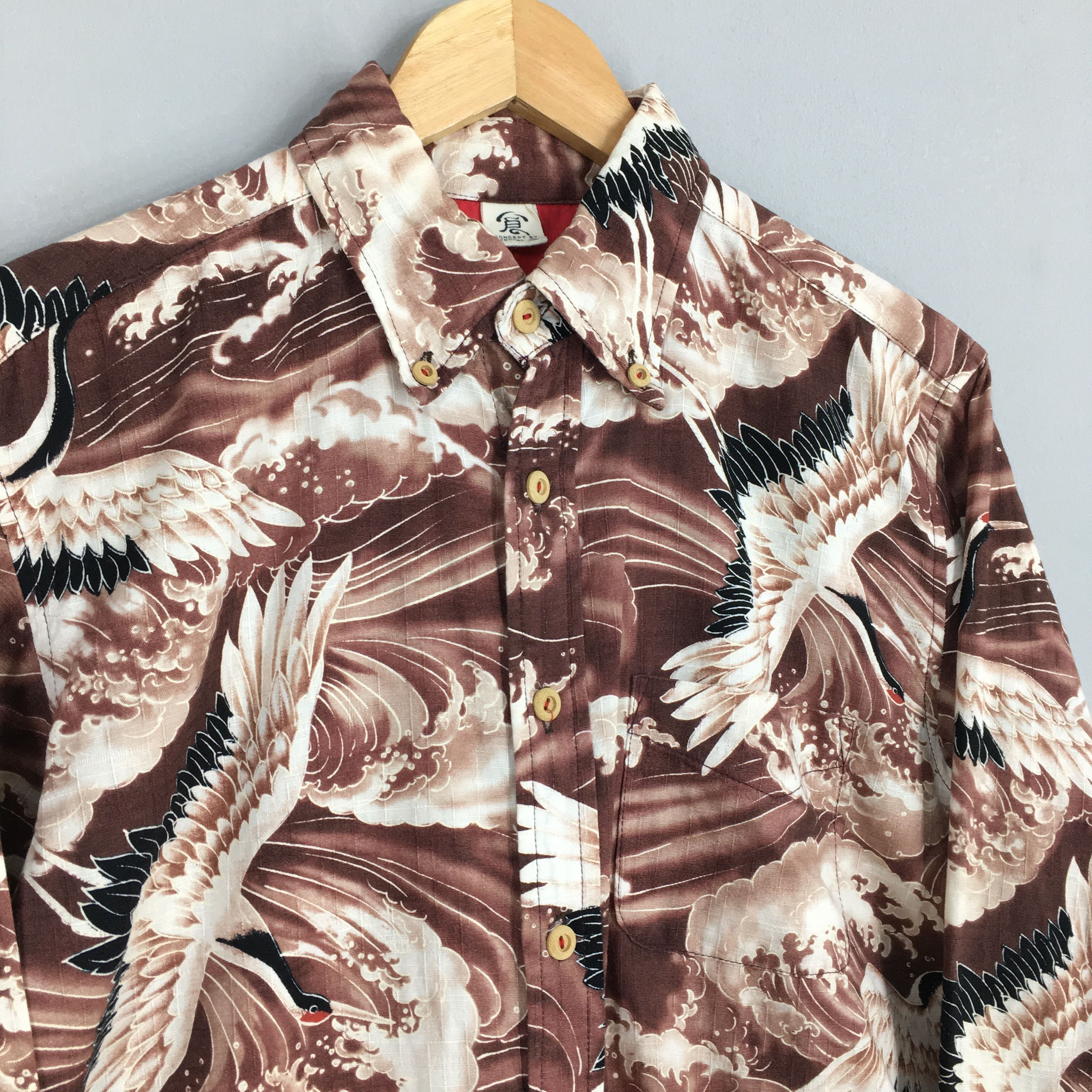 Eternal Vintage Eternal Dragon Japanese Phoenix Bird Cotton Shirt Size US M / EU 48-50 / 2 - 3 Thumbnail