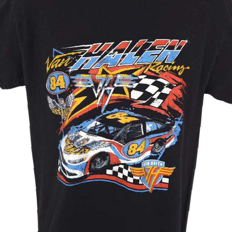 Etro VINTAGE Van Halen Racing T Shirt Mens Size Medium Black Hard Rock Retro Band Tee Size US M / EU 48-50 / 2 - 2 Thumbnail