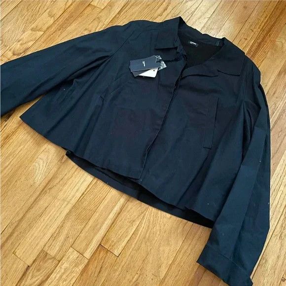 Jil Sander BNWT jil sander cropped oversized button down navy jacket Size L / US 10 / IT 46 - 2 Thumbnail