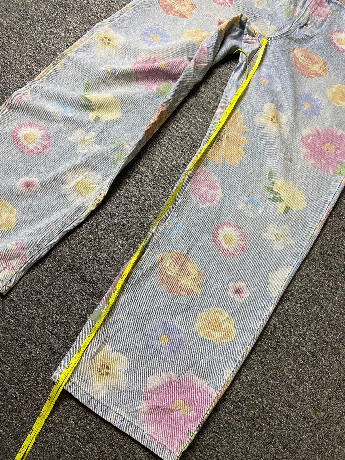 Designer × Japanese Brand × Vintage Wild Fable 70’s Flowers Inspired Tapered Jeans (129) Size US 32 / EU 48 - 5 Thumbnail
