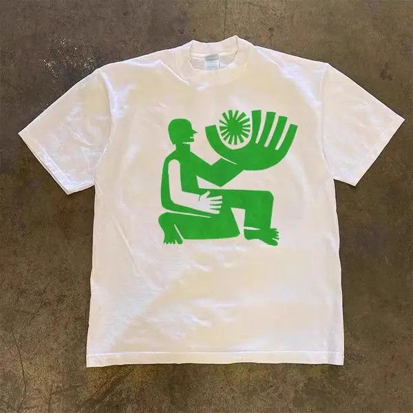 Japanese Brand Michiko x Endo White Loose Art Style Short Sleeve T-Shirt Size US M / EU 48-50 / 2 - 1 Thumbnail
