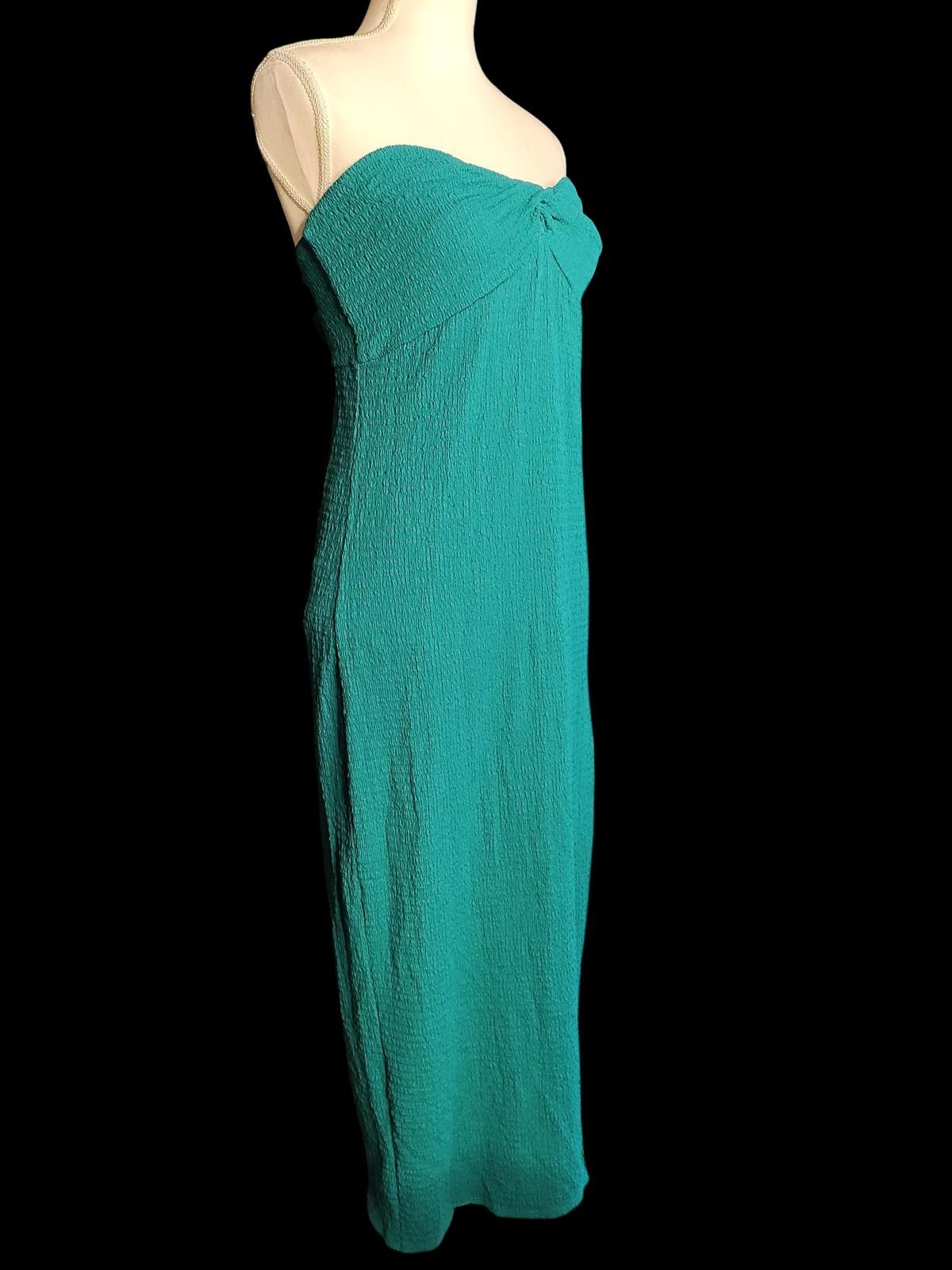 Other Wild Fable Teal Textured Strapless Maxi Dress XL Size XL / US 12-14 / IT 48-50 - 4 Thumbnail