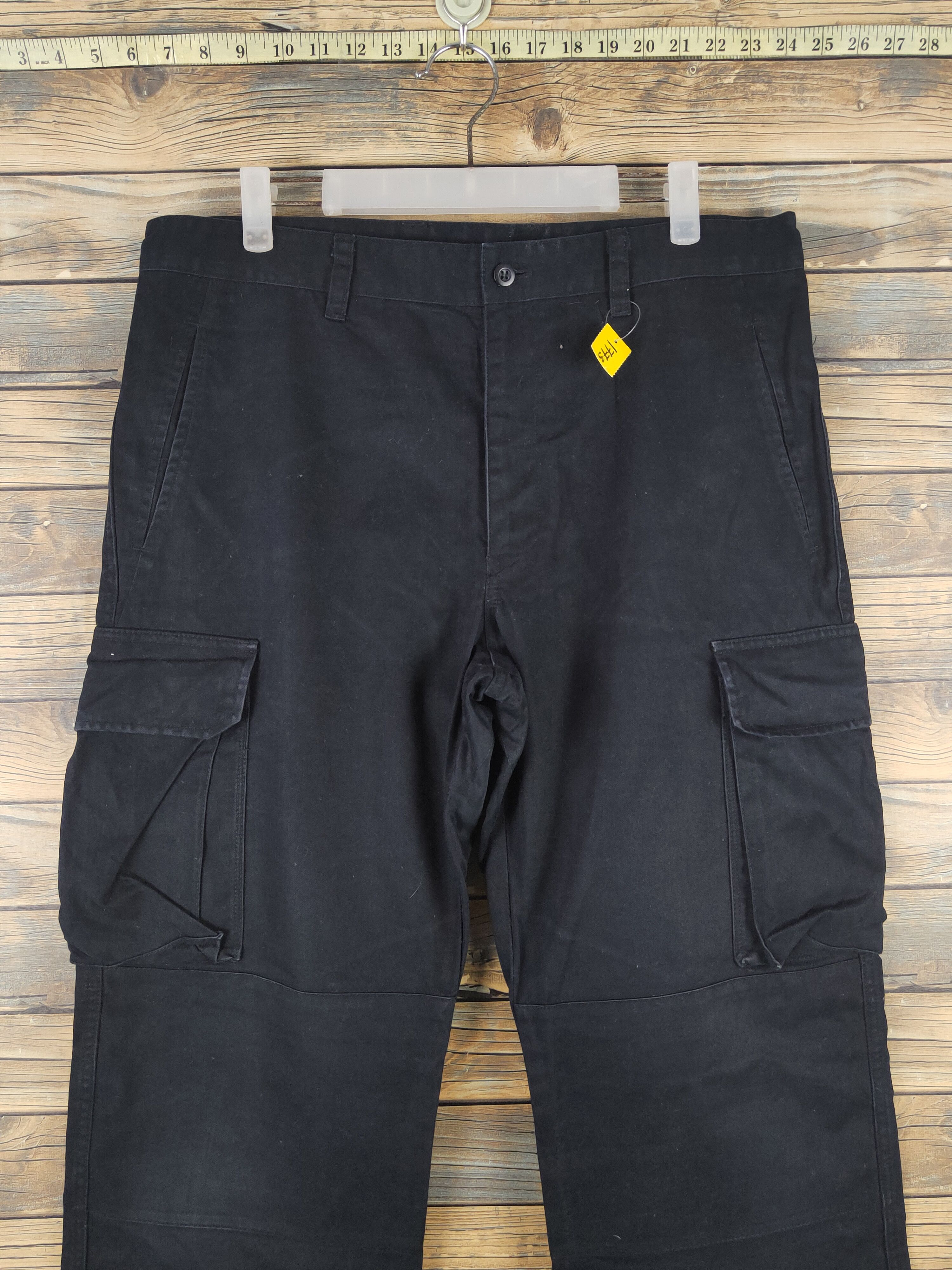 Japanese Brand DL Japanese Brand Black Multipocket Cargo Pants #1773 Size US 35 - 2 Thumbnail