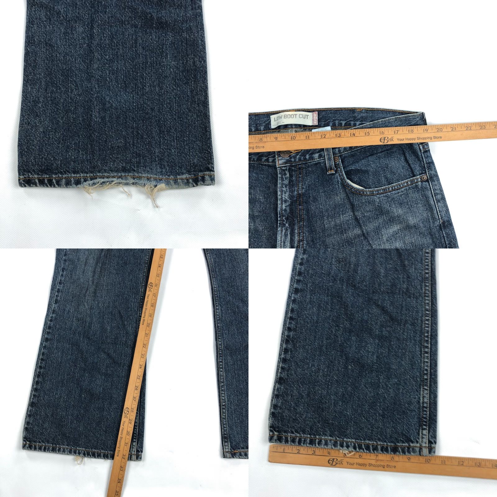 Levi's VINTAGE Levi's Jeans 527 Bootcut Denim 38x32 Blue Regular Mens Distressed Pockets 5-Pocket American Rancher Cotton Y2K Size US 38 / EU 54 - 8 Thumbnail