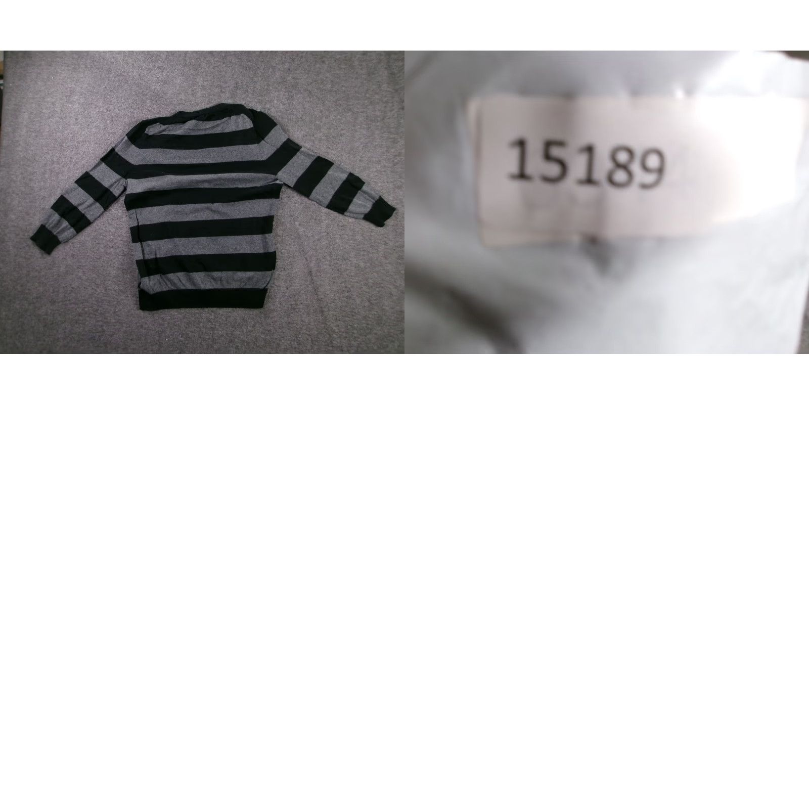 Vintage Joe Fresh Cardigan Womens M Gray Black Striped V Neck Button Front Sweater Size M / US 6-8 / IT 42-44 - 8 Thumbnail