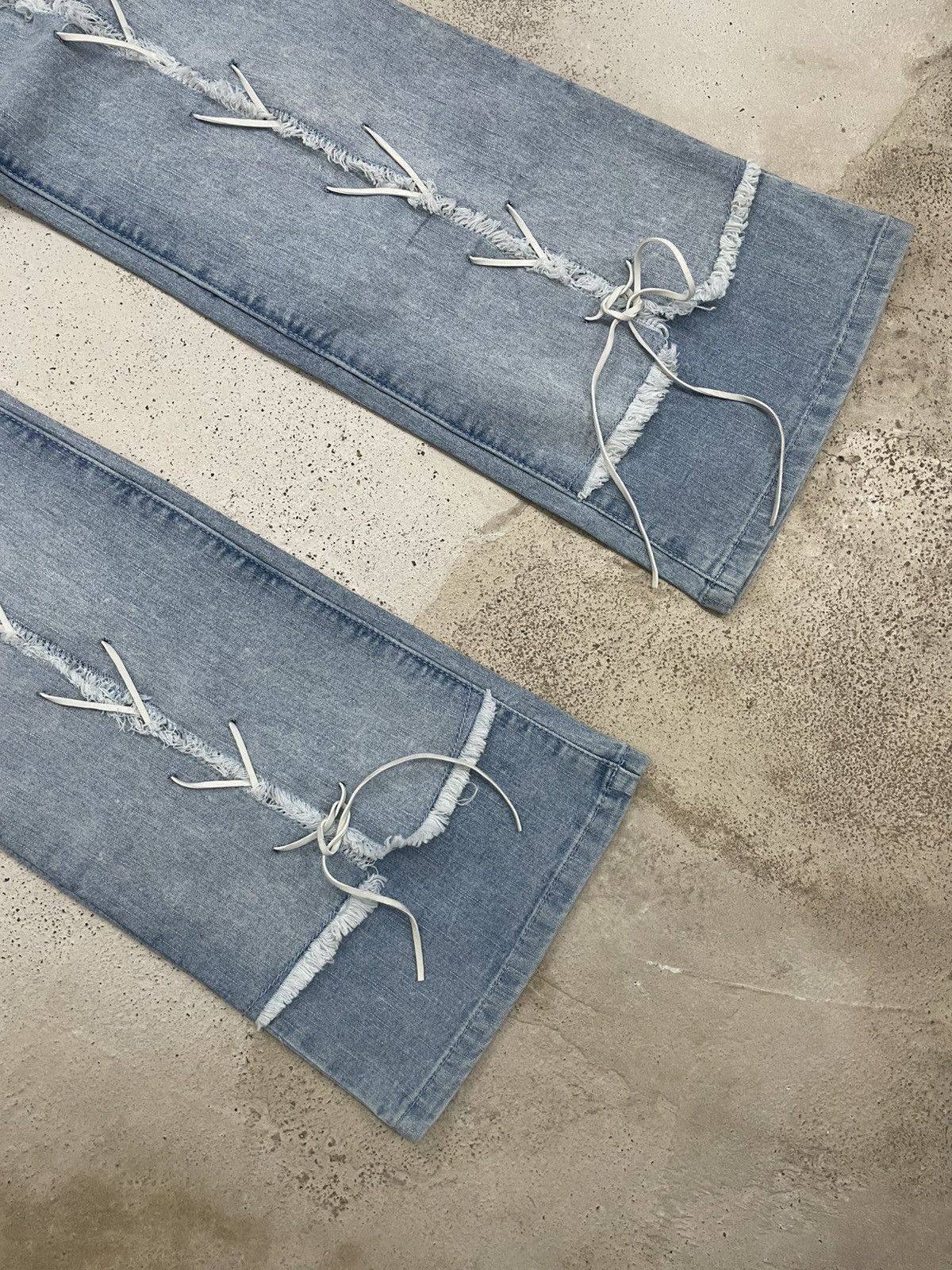 Other JB Tornado Mart Lace Style Stretch Denim Pants Size 25" / US 0 / IT 36 - 6 Thumbnail