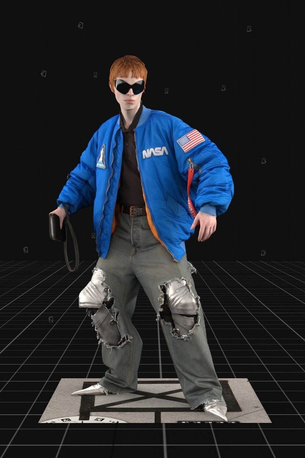 Balenciaga BALENCIAGA 2021 Fall × NASA Patchwork Oversized Space Bomber Size US S / EU 44-46 / 1 - 2 Thumbnail