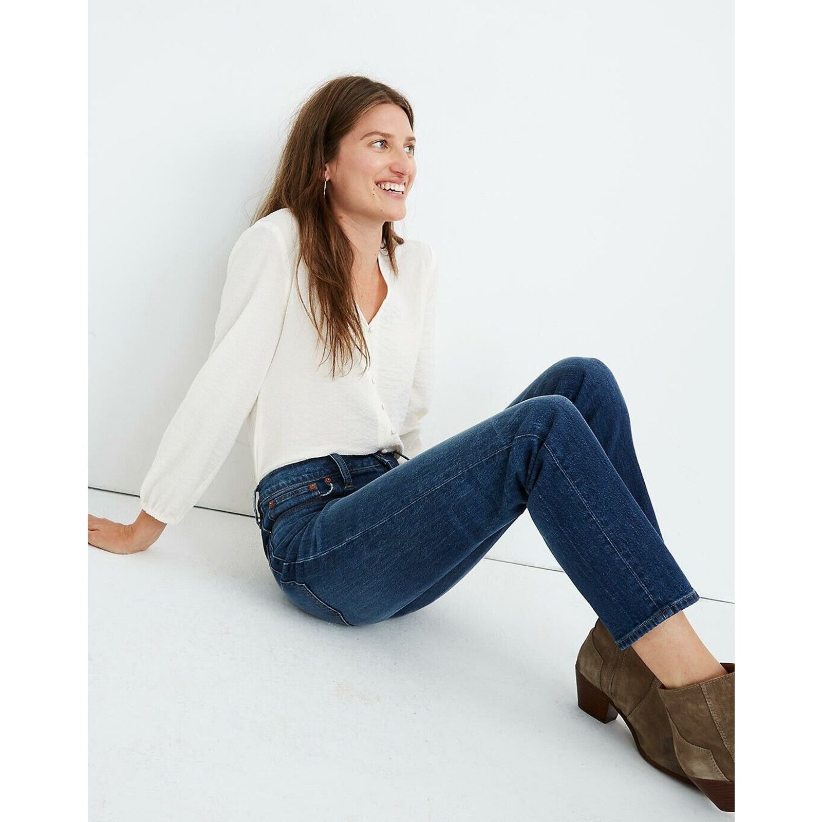 Madewell Madewell The Perfect Vintage Crop Button Front Edition Size 25" / US 0 / IT 36 - 3 Thumbnail