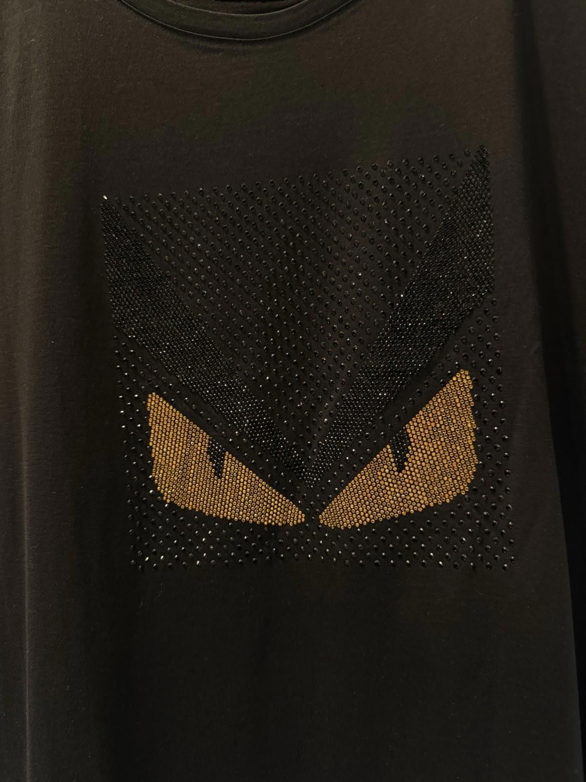 Fendi FENDI Men's Size- (58) Cotton Black Yellow Eyes T-Shirt $700 Size US XL / EU 56 / 4 - 4 Thumbnail