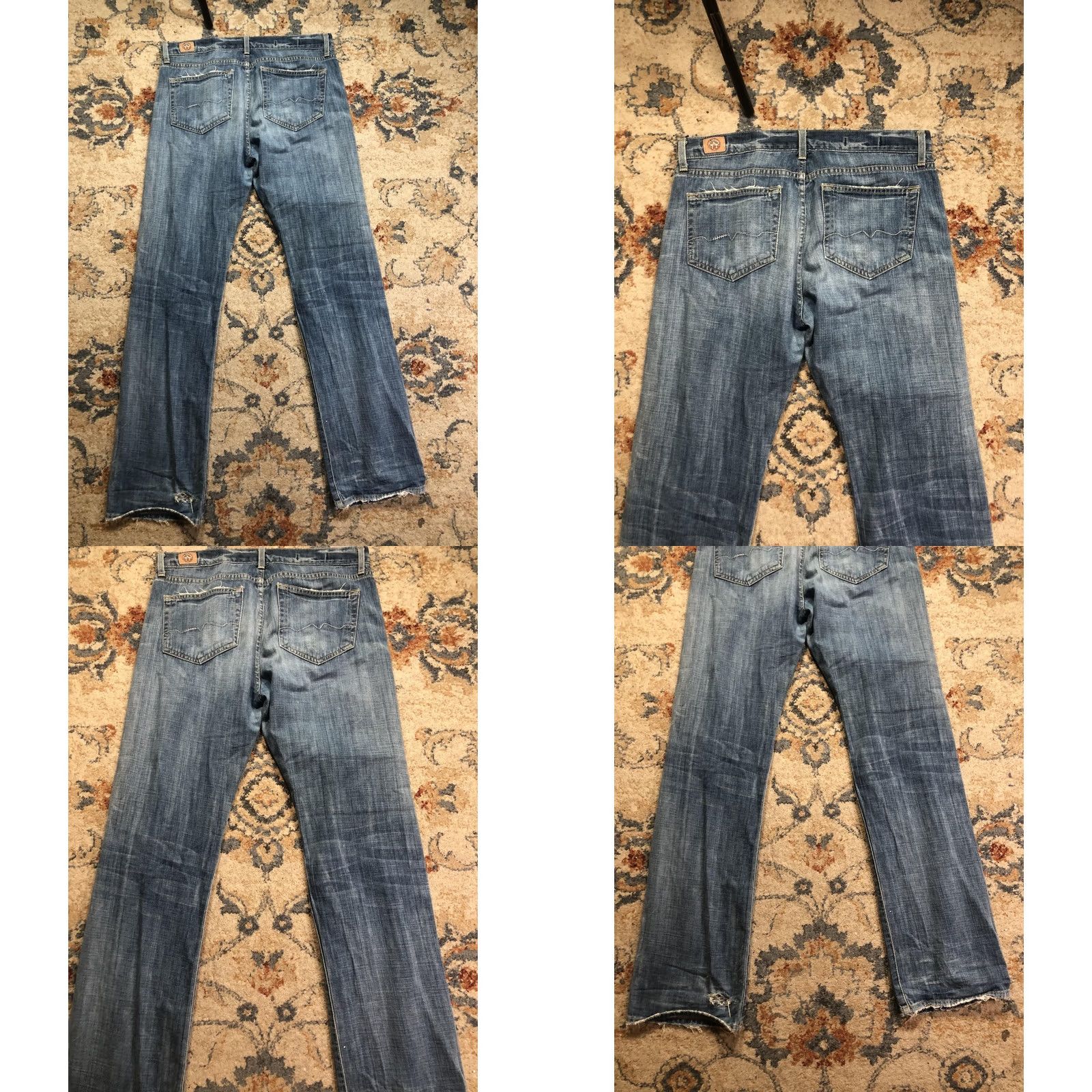 Denime Red Engine Jeans Womens 29 Blue Boyfriend Distressed Relaxed Fit Denim Made USA Size 29" - 9 Thumbnail