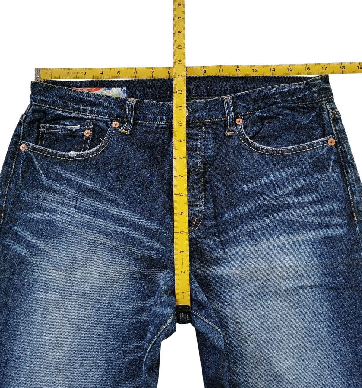 Kapital Vintage Rock Wood Patches Faded Jeans Size US 34 / EU 50 - 13 Thumbnail