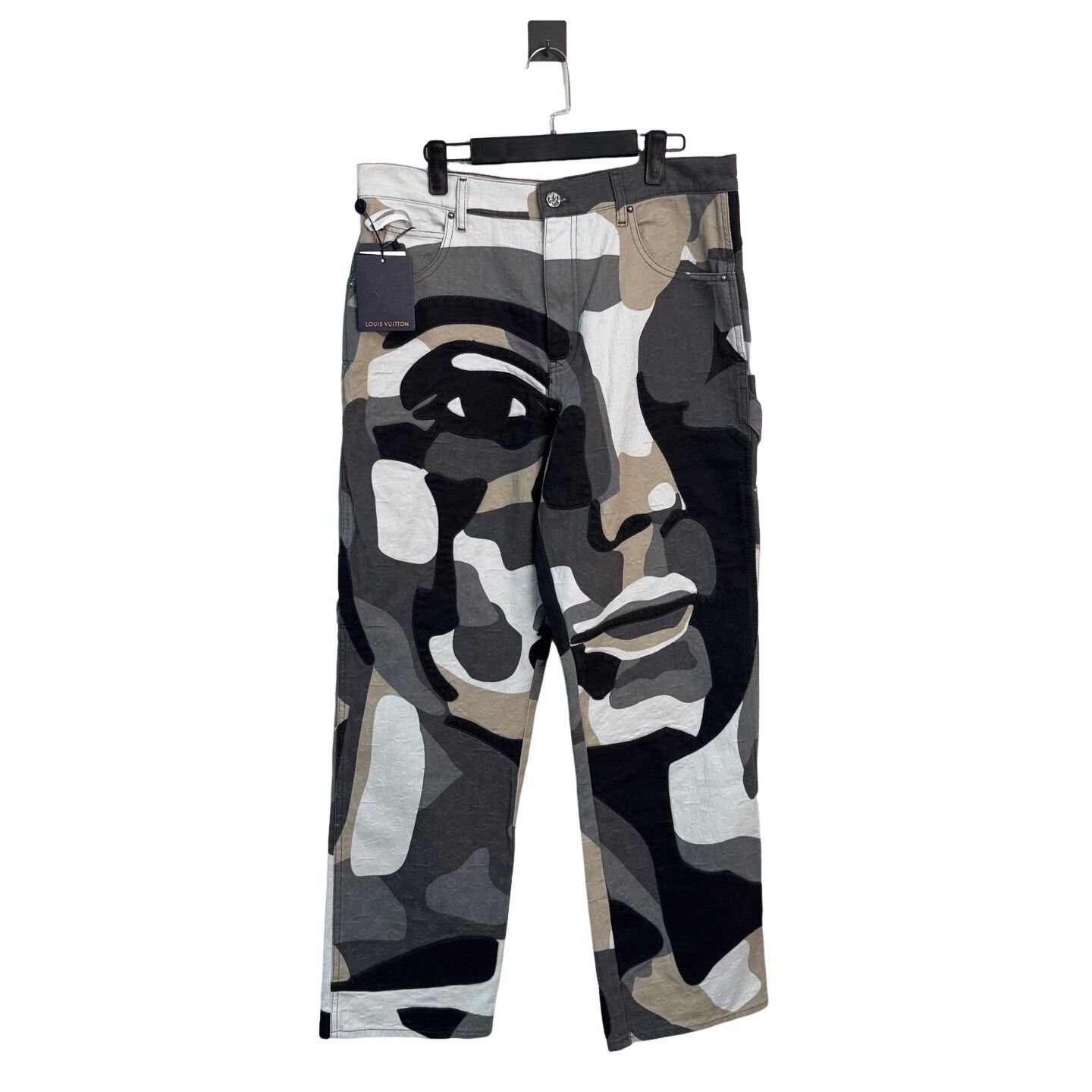 Louis Vuitton Louis Vuitton Camo Face Pattern Denim Jeans Size 34 Size US 34 / EU 50 - 1 Thumbnail