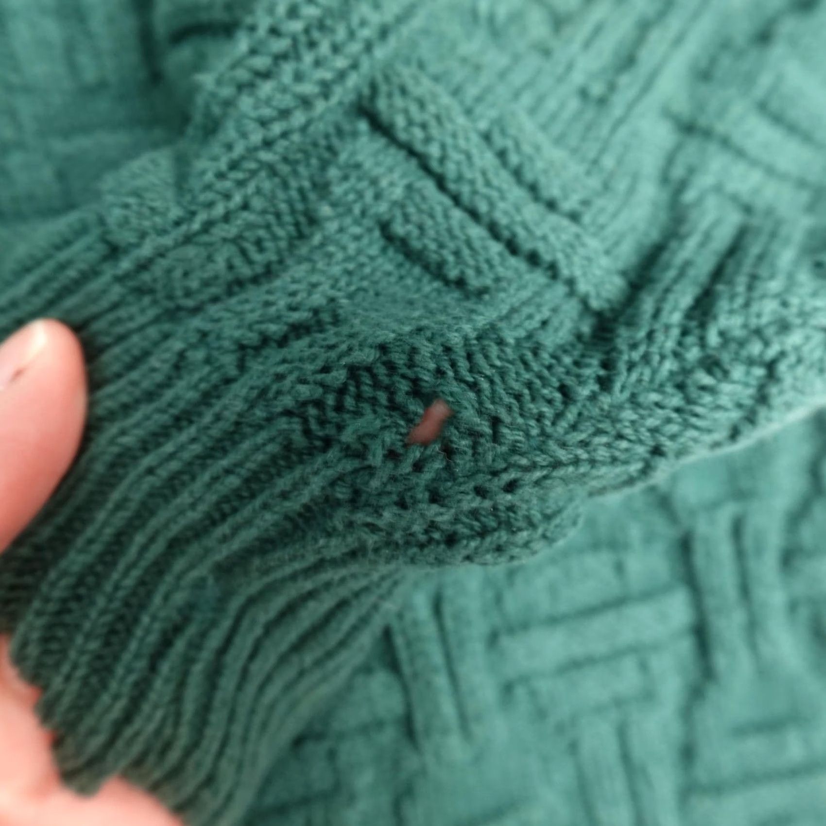 ASH VINTAGE Ash Creek Trading Sweater Mens L Green Geometric Knit Crewneck 3D Pullover Knit Crew Neck Casual 90s Mens Size US L / EU 52-54 / 3 - 7 Thumbnail