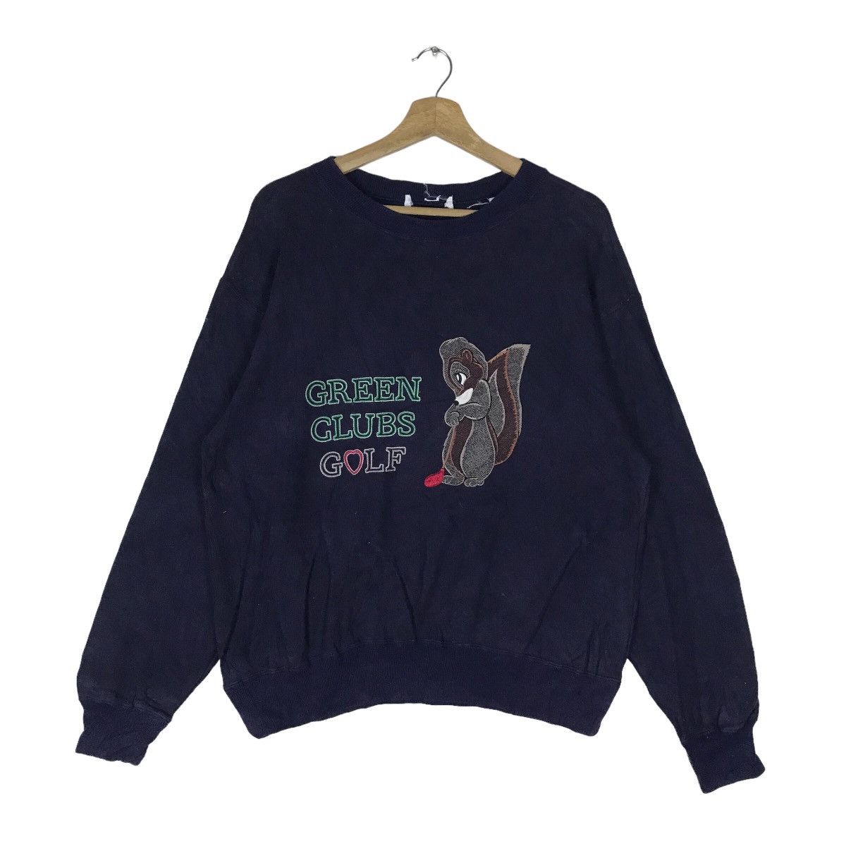 Vintage Vintage Green Clubs Golf Spell Out Pullover Jumper Size US M / EU 48-50 / 2 - 1 Thumbnail
