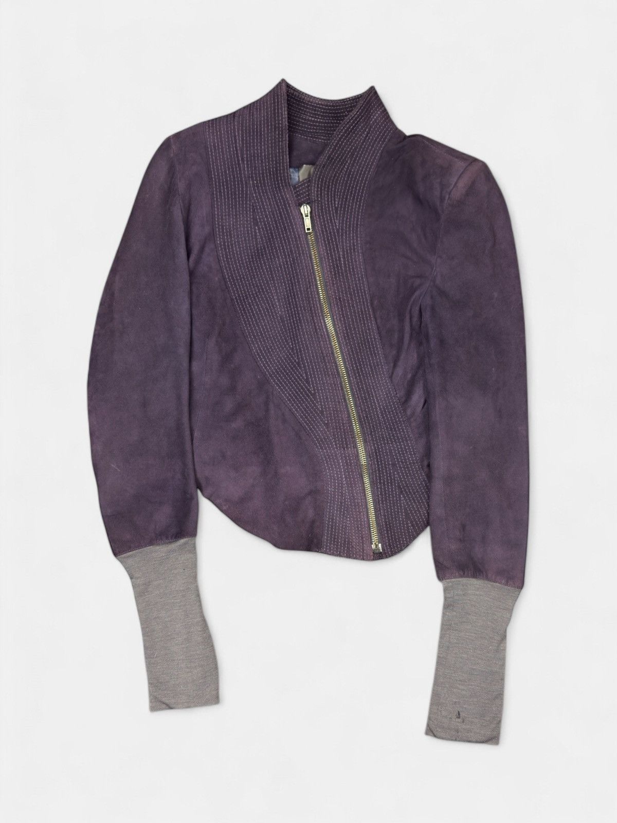 Haider Ackermann Haider Ackerman - 00’s Asymetric Suede Jacket Size US M / EU 48-50 / 2 - 1 Thumbnail