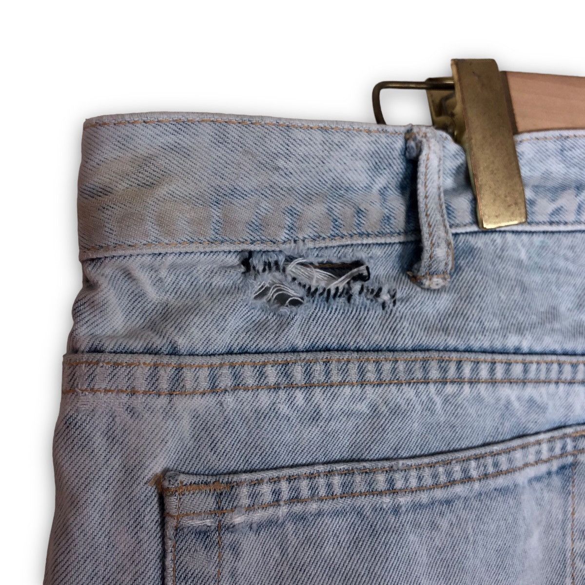 Edwin Vintage Edwin Acid Wash Distressed Patchwork Denim Jeans Size US 42 / EU 58 - 12 Thumbnail