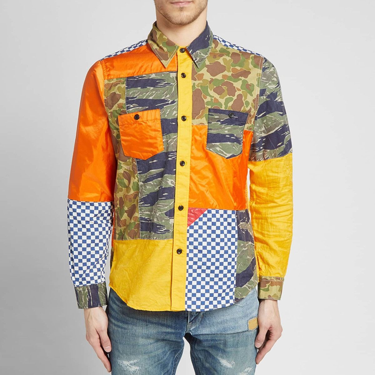 FDMTL FDMTL Boro Patchwork Rinse Shirt Size US L / EU 52-54 / 3 - 1 Thumbnail