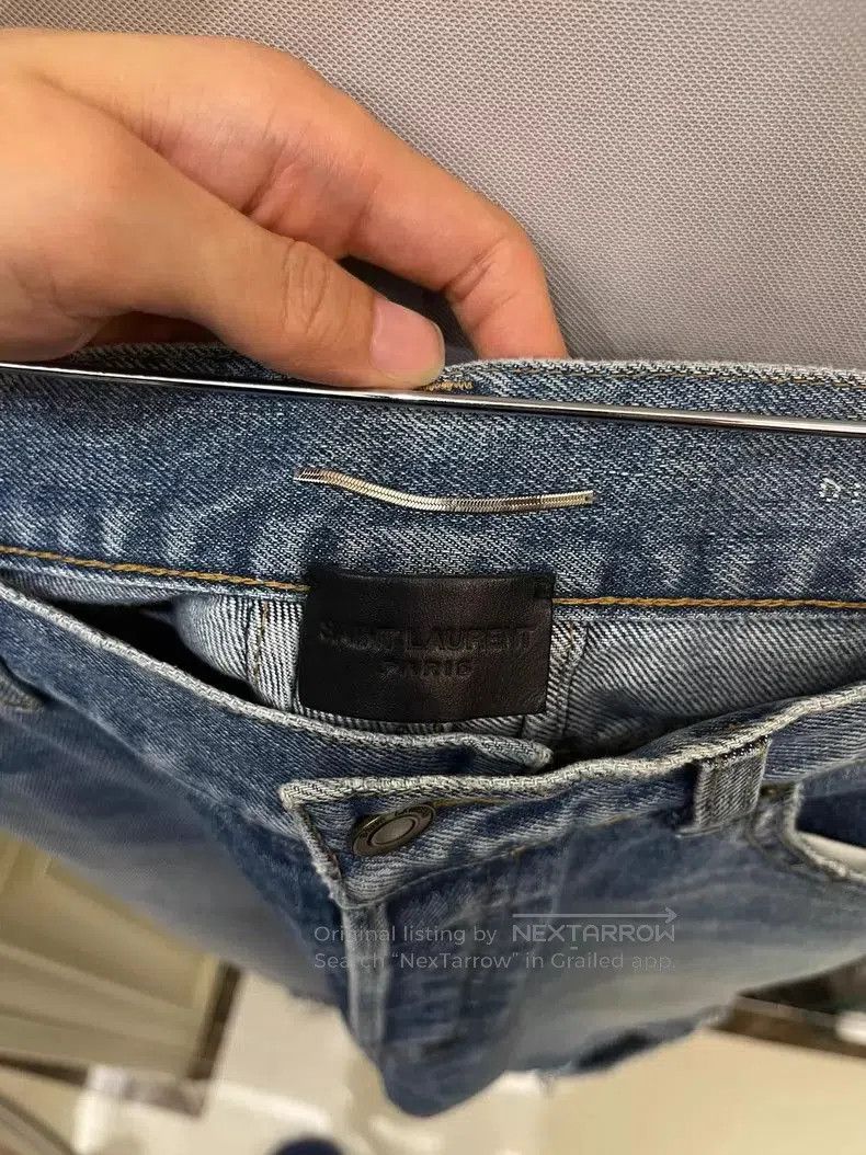 Yves Saint Laurent YSL Saint Laurent Knee Cut Denim Jeans. Size US 30 / EU 46 - 5 Thumbnail