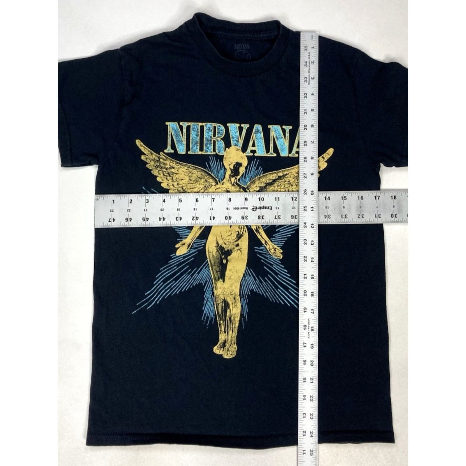 Vintage Nirvana In Utero Graphic T-shirt Women Small Black Short Sleeve Music Merch Size S / US 4 / IT 40 - 5 Thumbnail