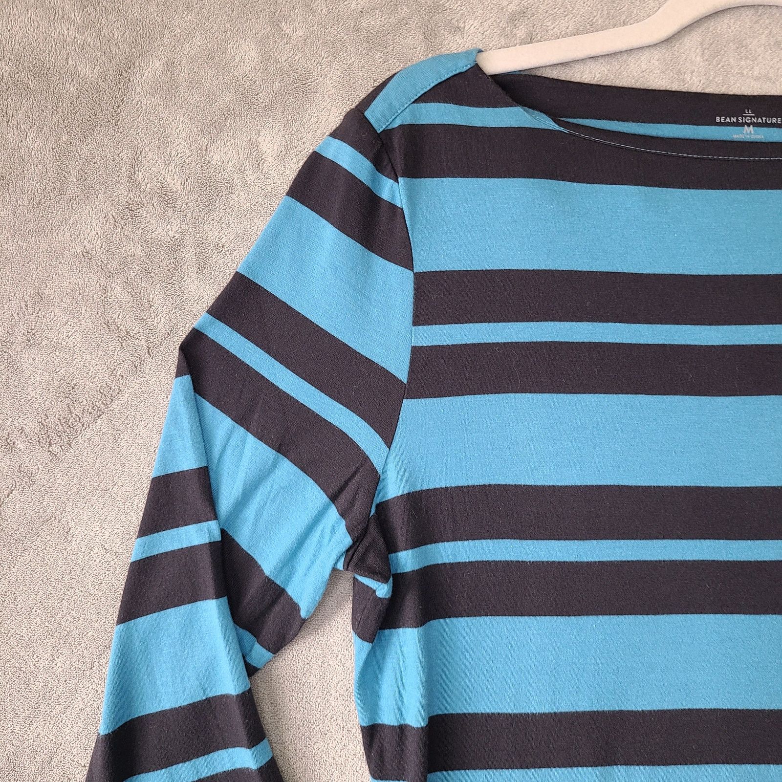 L.L. Bean LL Bean Signature Striped Shirt M Blue/Black Size M / US 6-8 / IT 42-44 - 9 Thumbnail