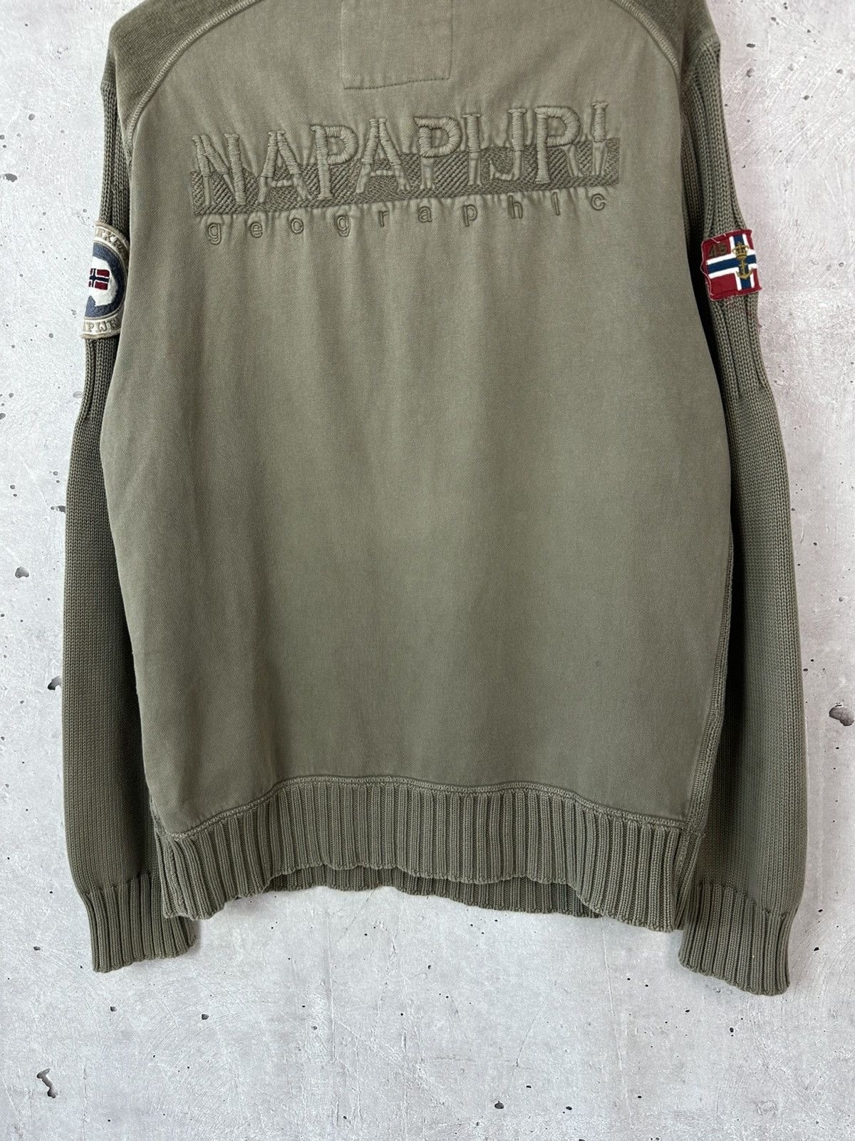 Napapijri Vintage Napapijri Knit Khaki Bondage Jumper Size US XXL / EU 58 / 5 - 8 Thumbnail