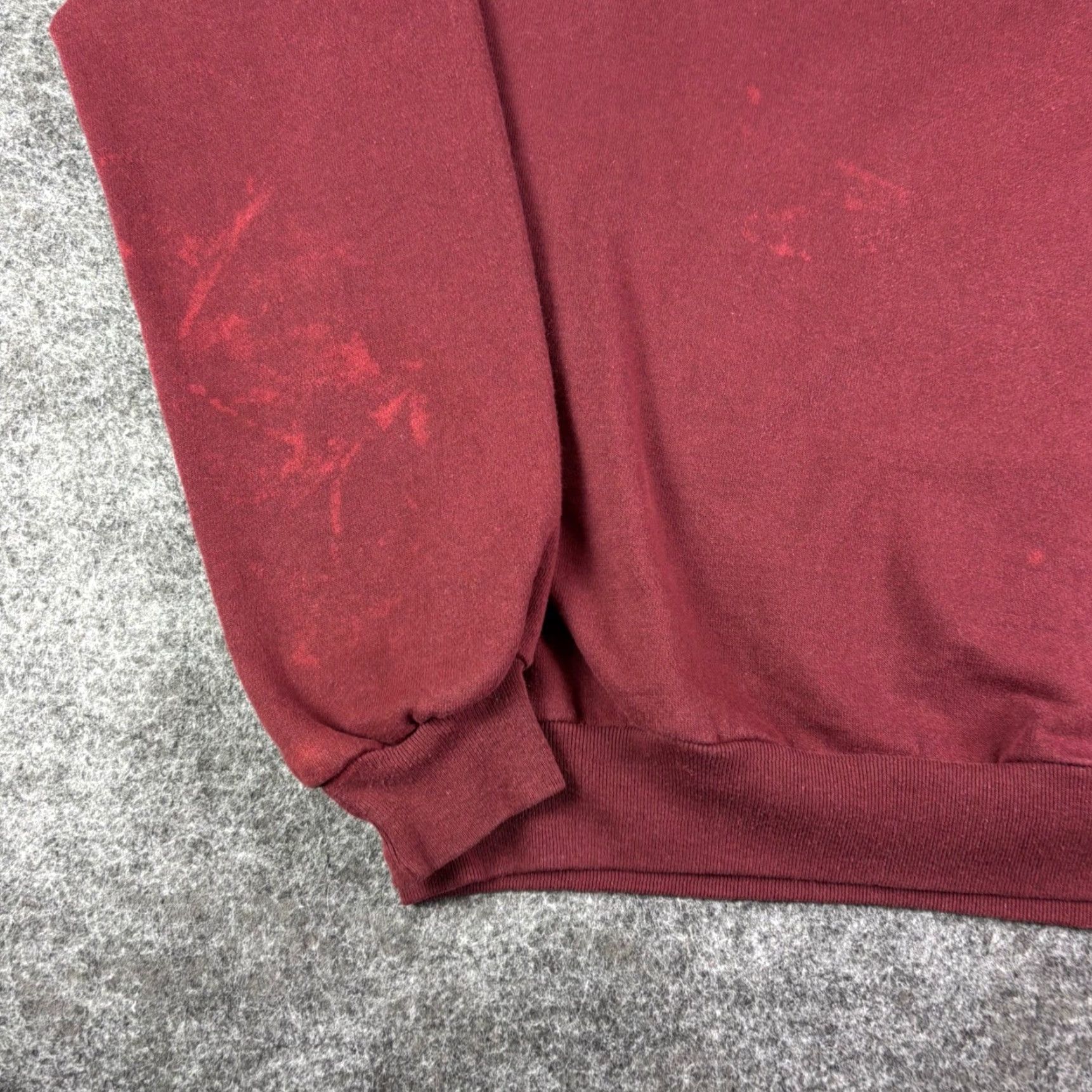DANCER VINTAGE Gamewarmer by Majestic Sweatshirt Mens L Burgundy Red Graphic Print Crew Neck College Embroidered Knit Cotton Pull Over Fall Winter Size US L / EU 52-54 / 3 - 6 Thumbnail