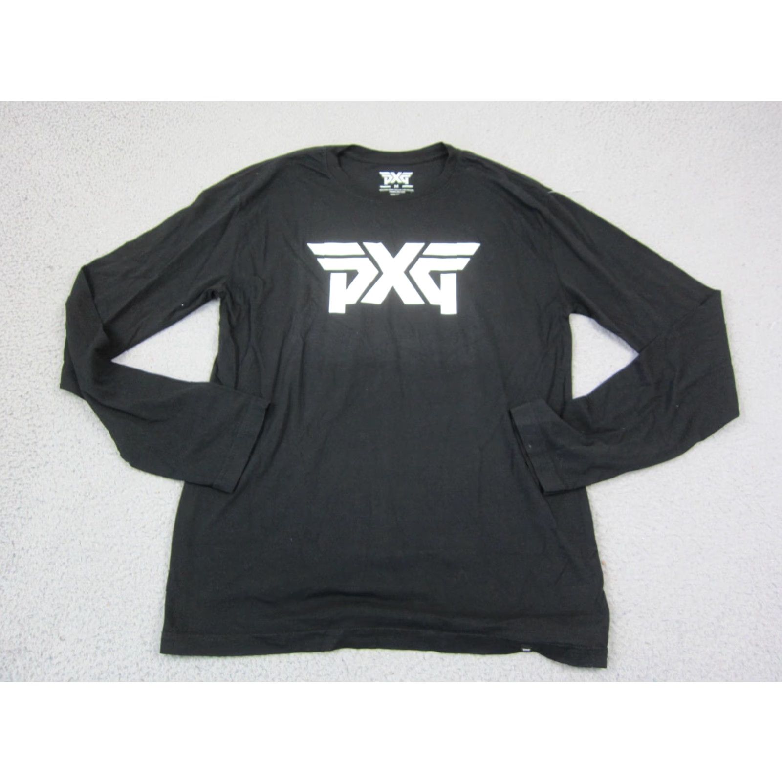 Vintage PXG Shirt Womens XL Black Logo T-Shirt Knit 100% Cotton Crew Neck Long Sleeve Golf Activewear Shoes? Size XL / US 12-14 / IT 48-50 - 2 Thumbnail