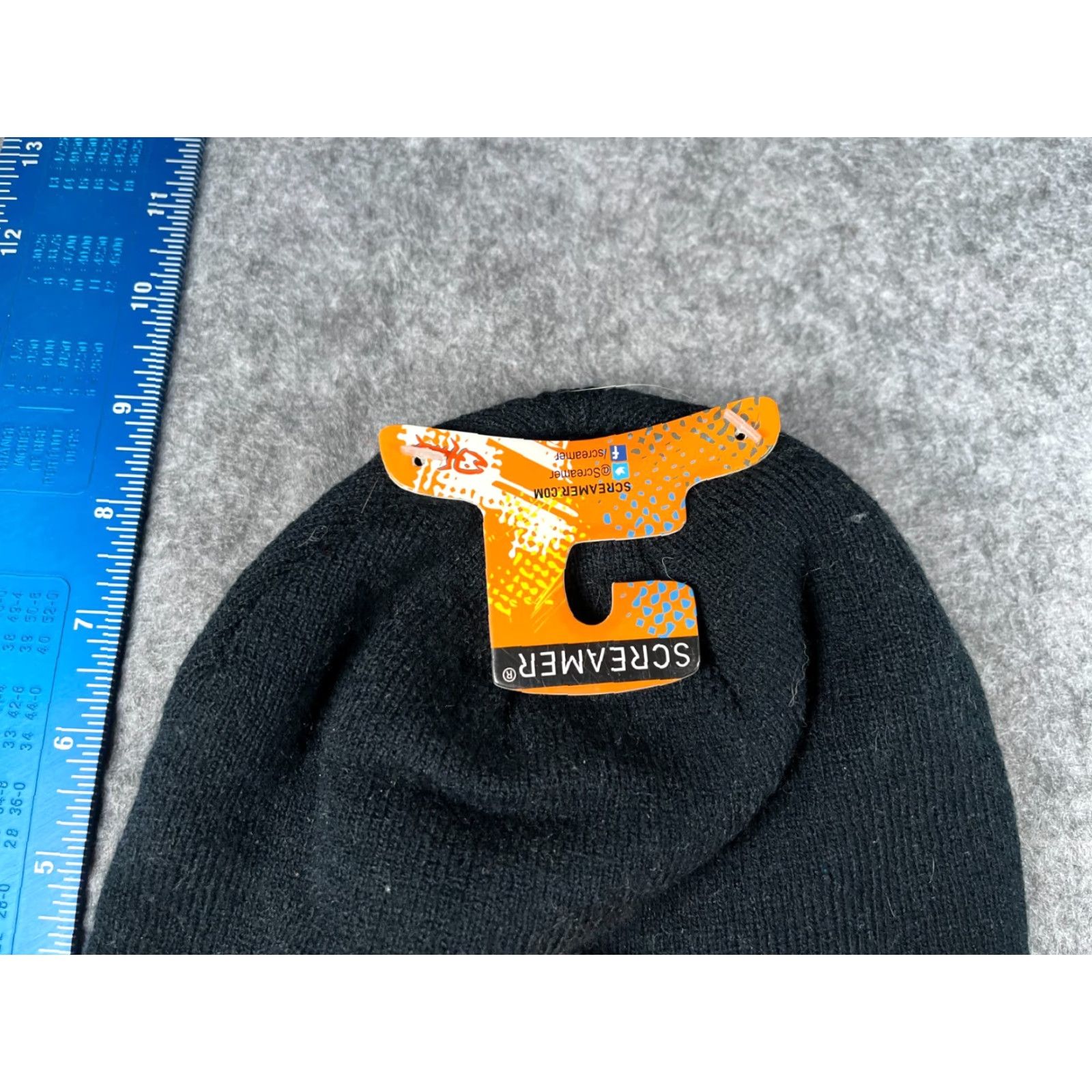 Vintage Screamer Beanie Adult One Size Black 100% Acrylic Knit Mens Size ONE SIZE - 6 Thumbnail