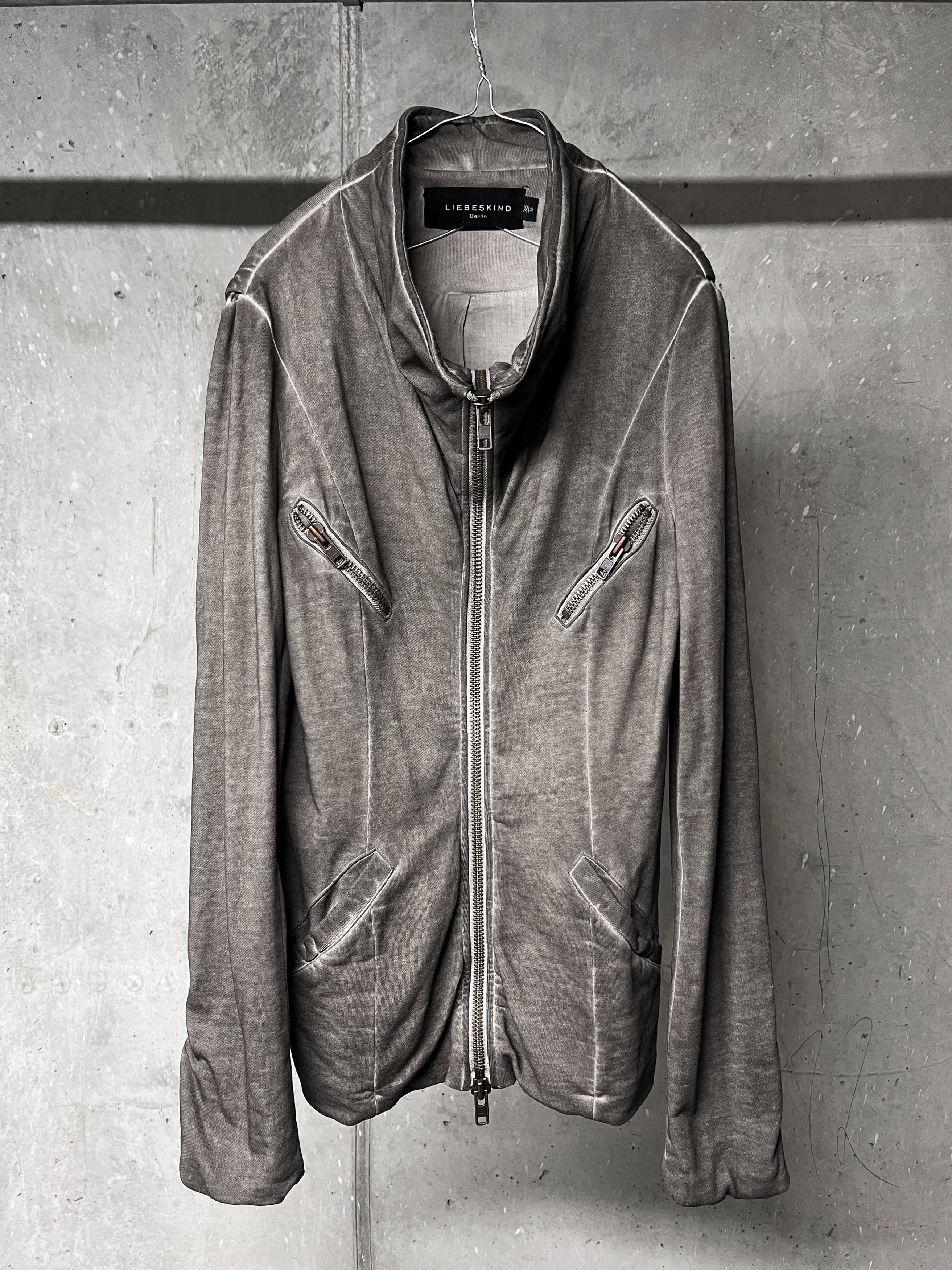 LIEBESKIND BERLIN Liebeskind berlin washed grey industrial zip jacket Size US M / EU 48-50 / 2 - 1 Thumbnail