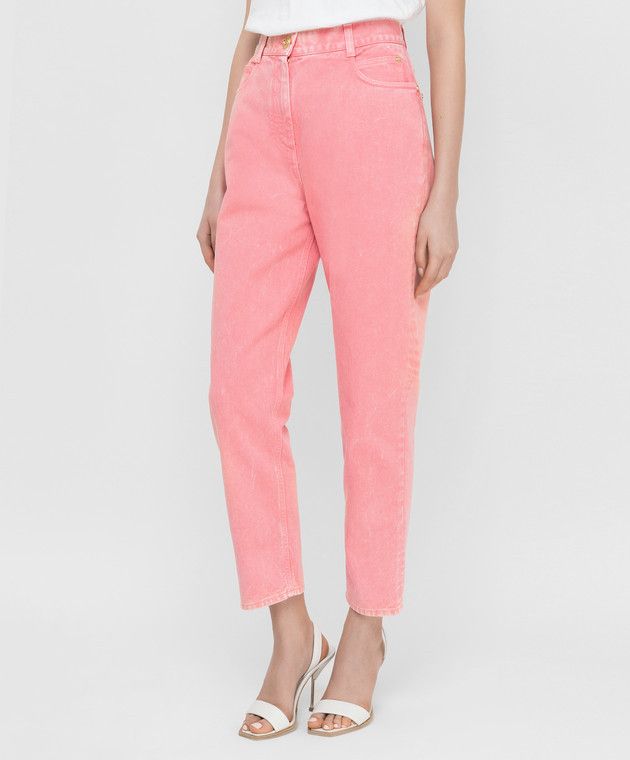 Balmain o1y0625 Denim Pant in Pink Size 28" / US 6 / IT 42 - 3 Thumbnail