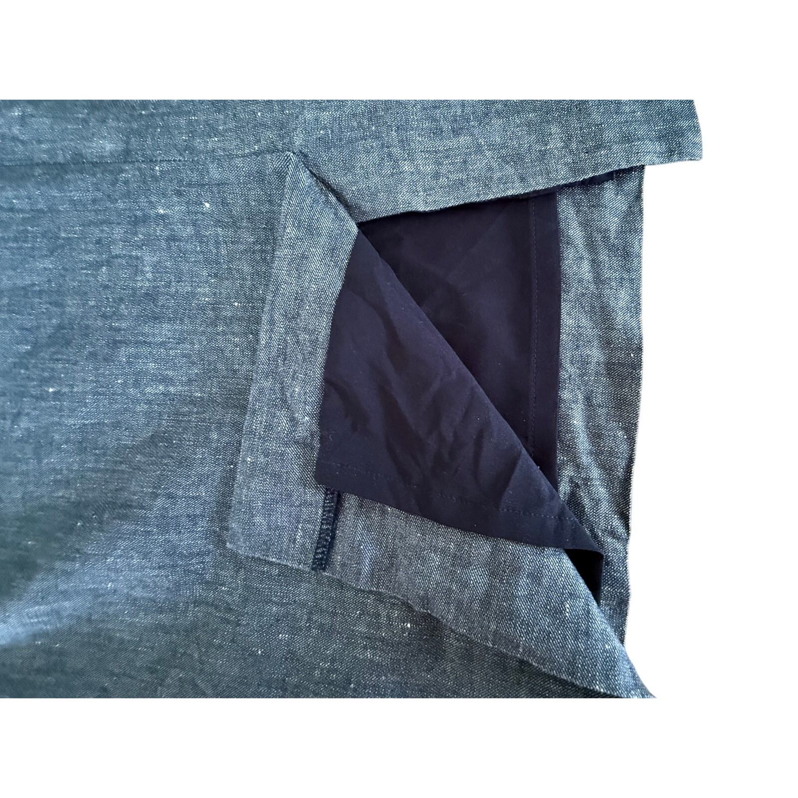 Ann Taylor Ann Taylor 8 Denim colored linen/cotton blend pencil skirt Size 30" / US 8 / IT 44 - 5 Thumbnail
